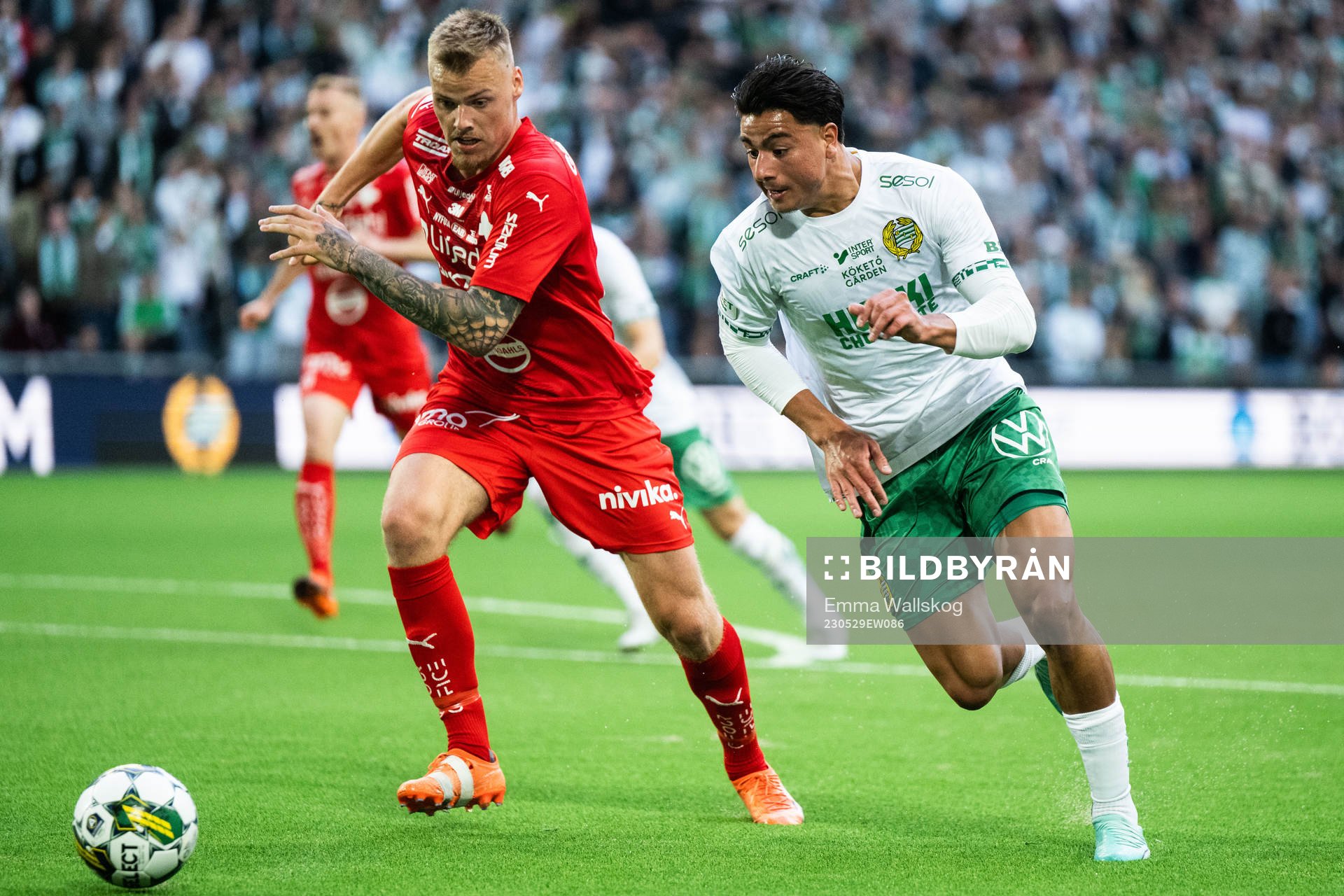 Värnamos Victor Eriksson och Hammarbys Jusef Erabi