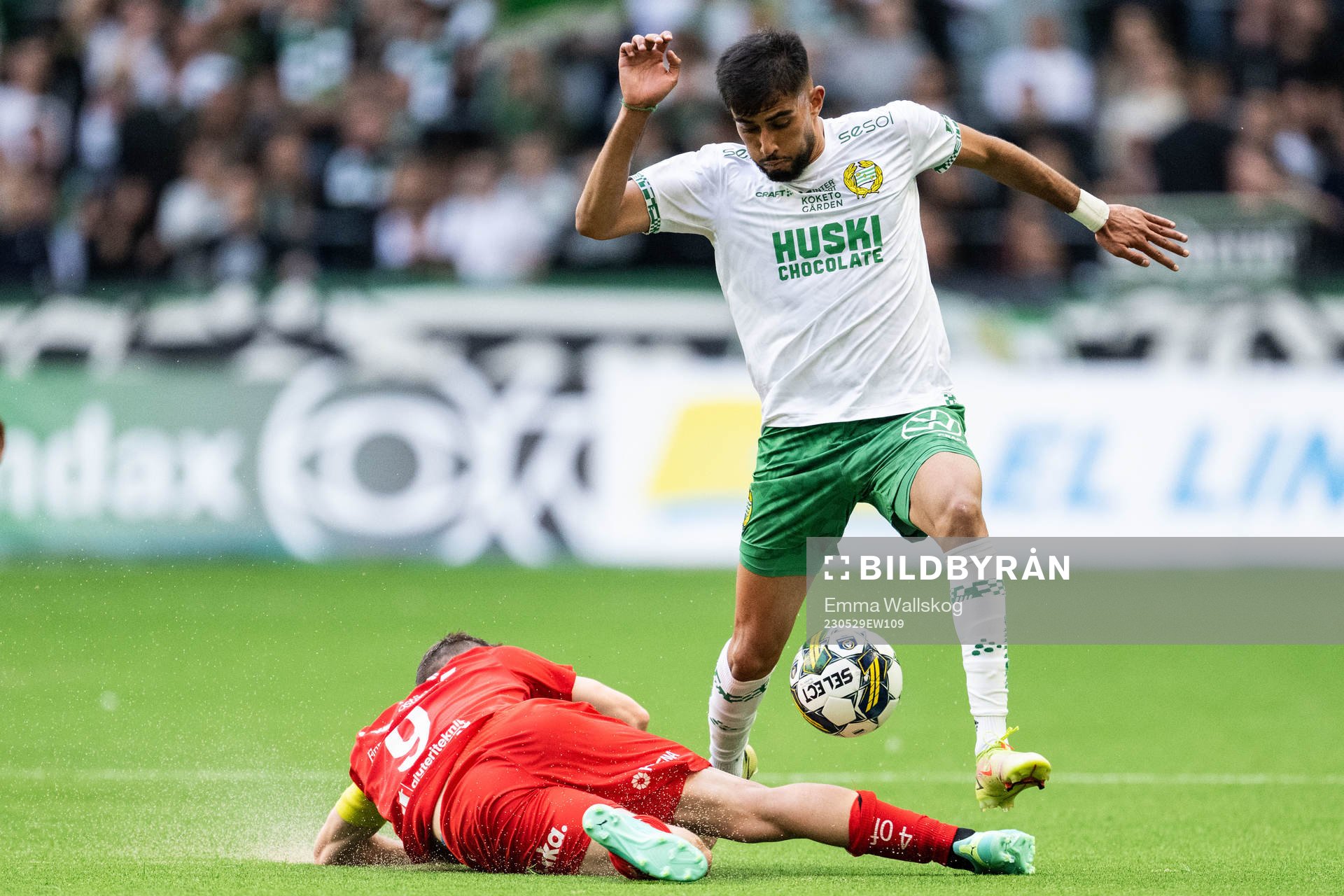 Värnamos Oscar Johansson och Hammarbys Montader Madjed