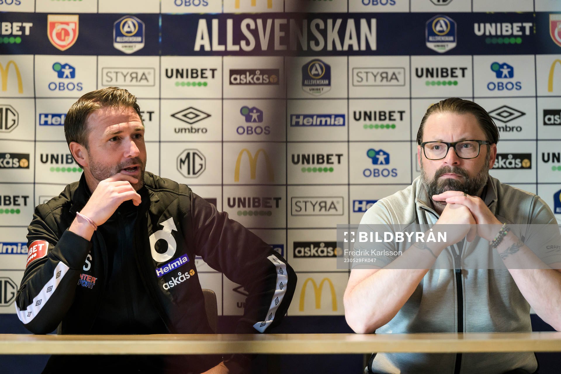 Degerfors tränare Tobias Solberg och Varbergs