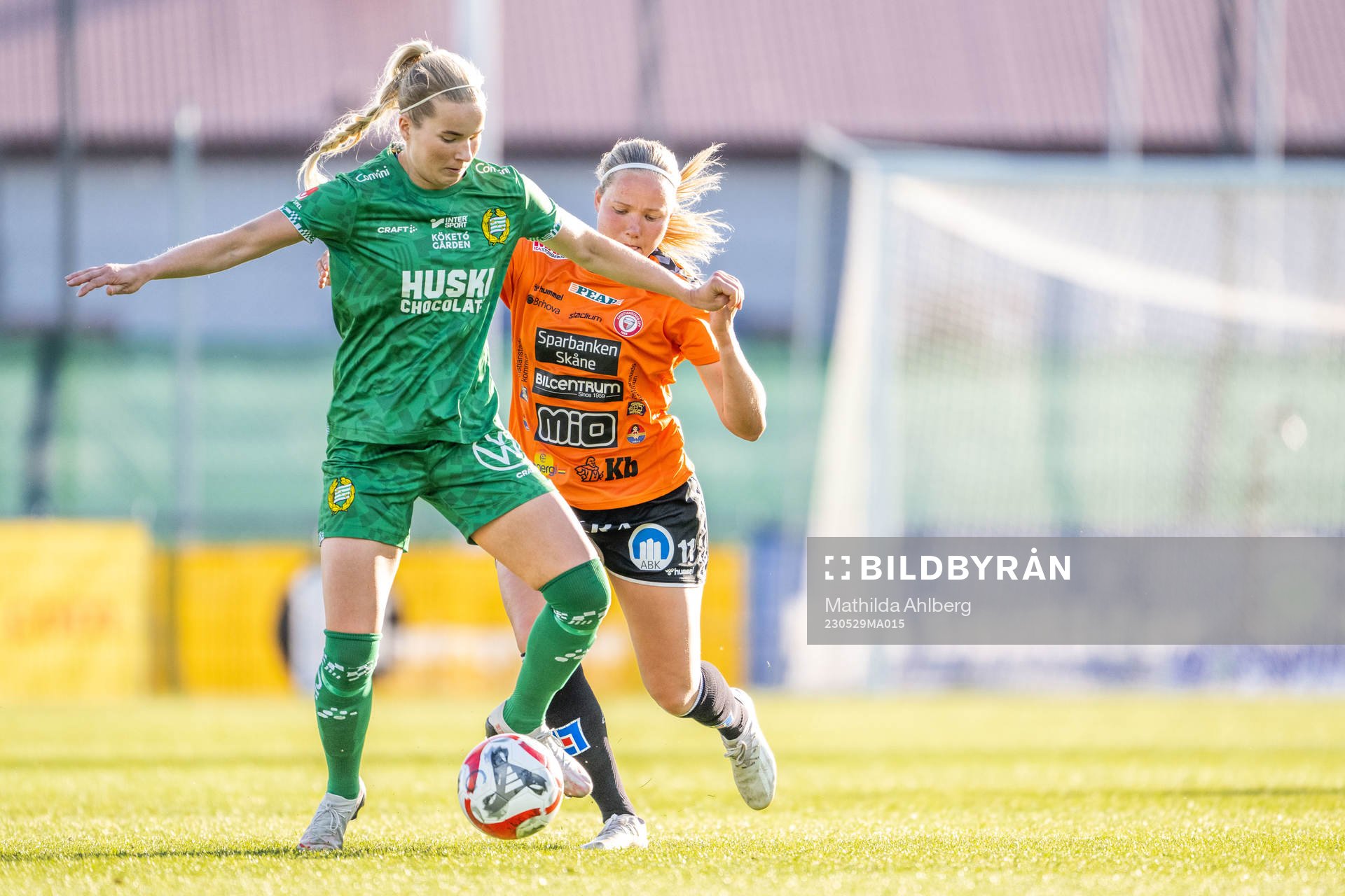 Hammarbys Eva Nyström och Kristianstads Hlin Eiriksdottir