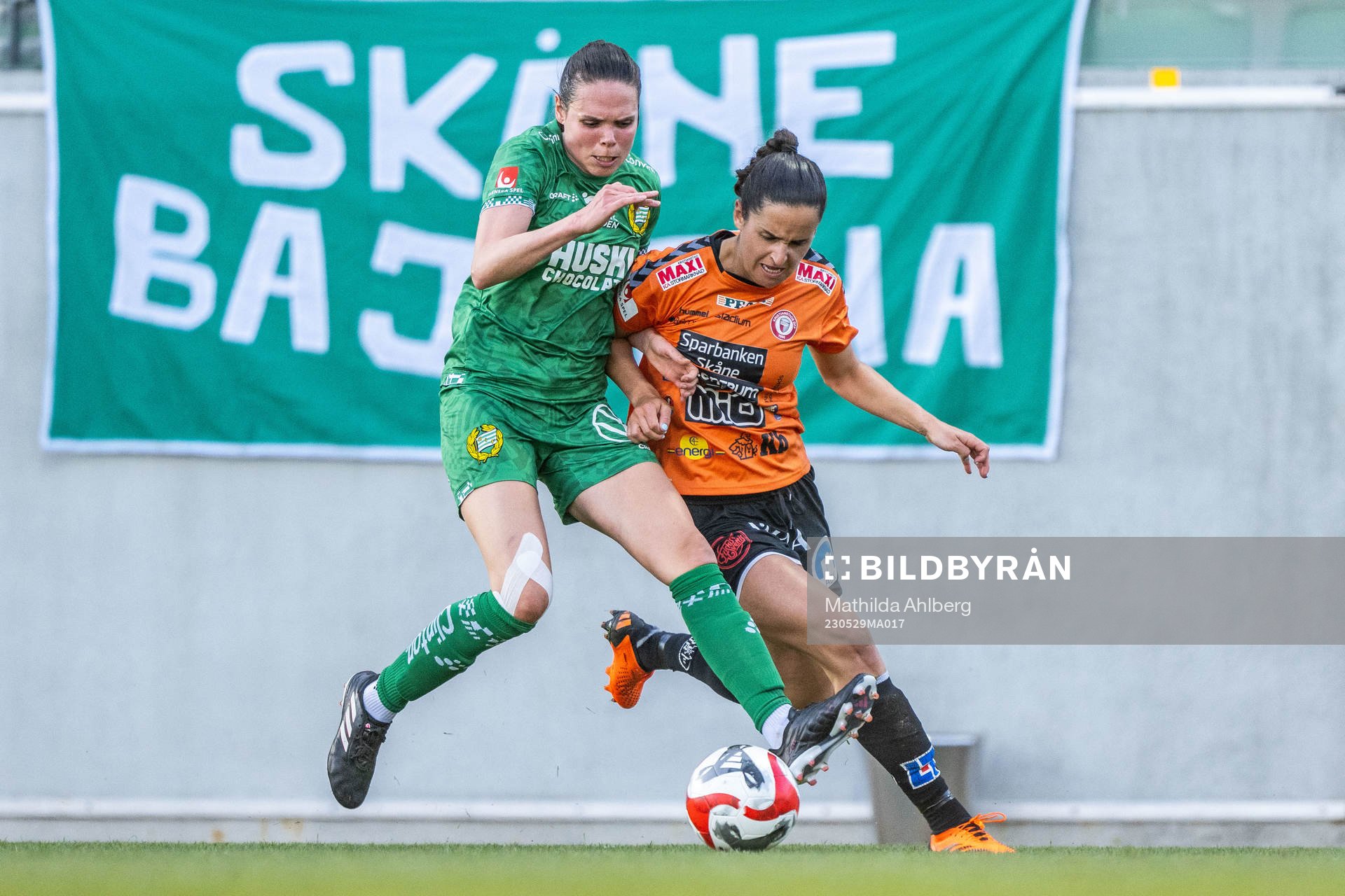 Hammarbys Simone Boye Sørensen och Kristianstads Evelyne