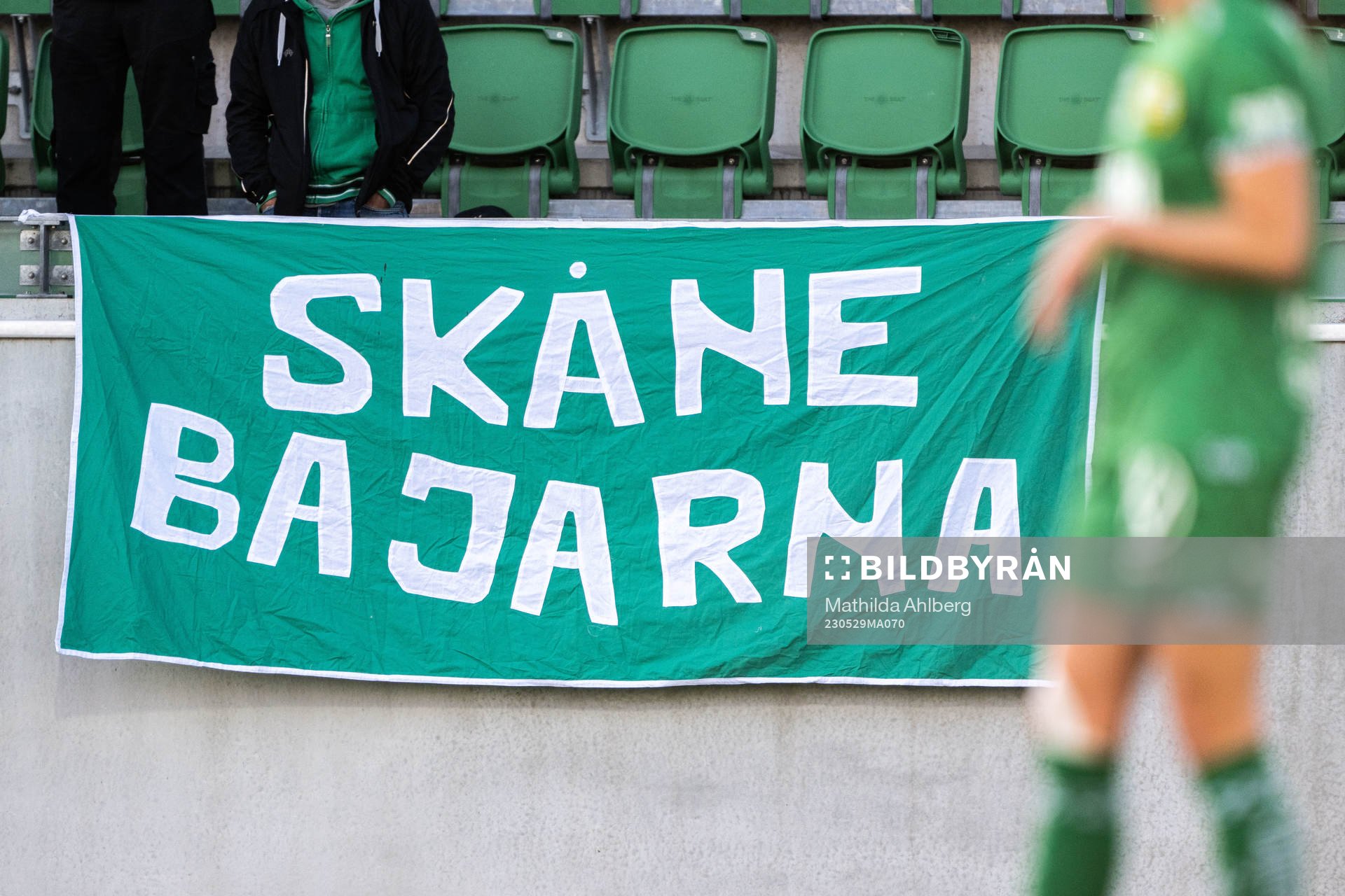 Banderoll med texten Skåne Bajarna