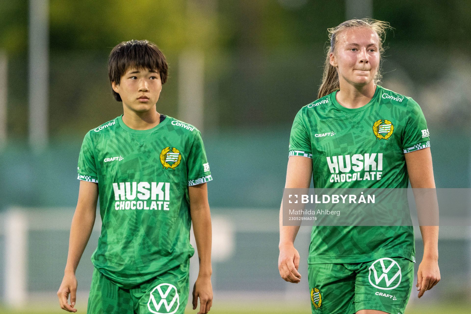 Hammarbys Maika Hamano och Sara Kanutte Fornes deppar