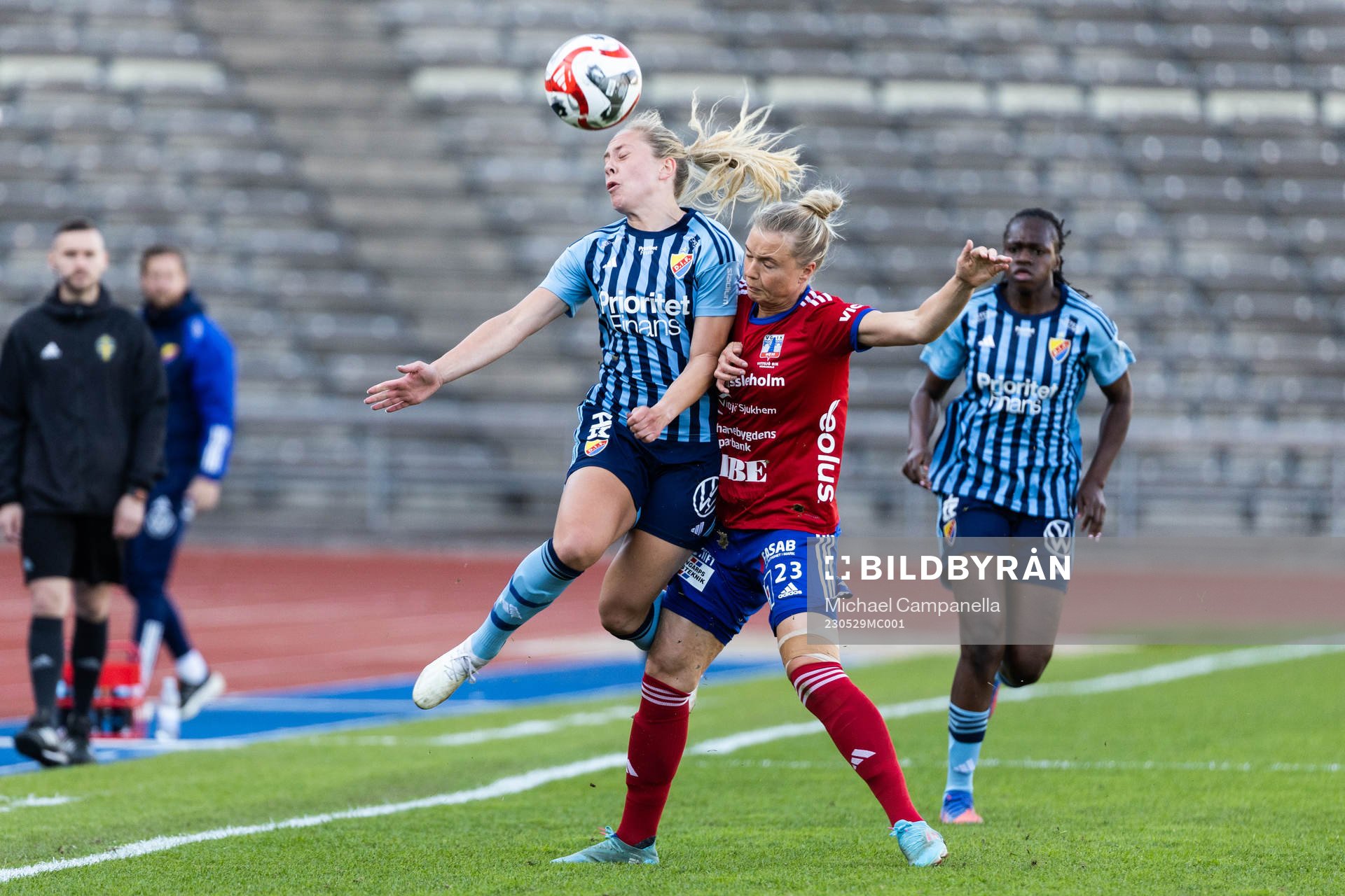Djurgårdens Alice Bergström och Vittsjös Kajsa Lind