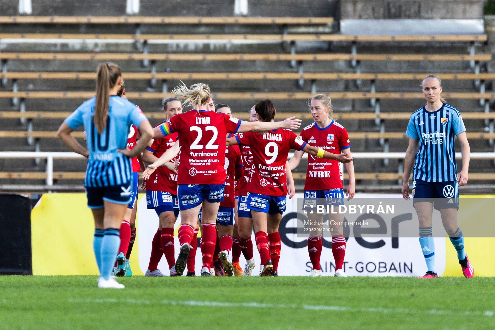 Vittsjös spelare jublar