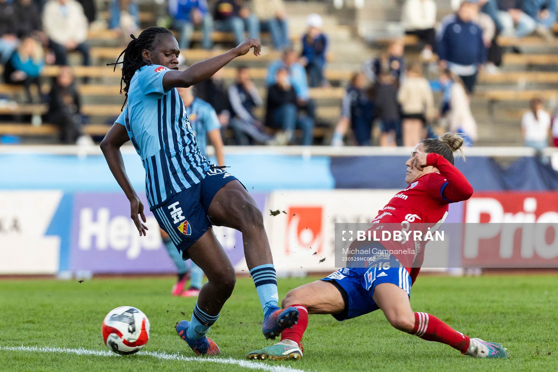 Djurgårdens Flavine Mawete Musolo och Vittsjös Nellie