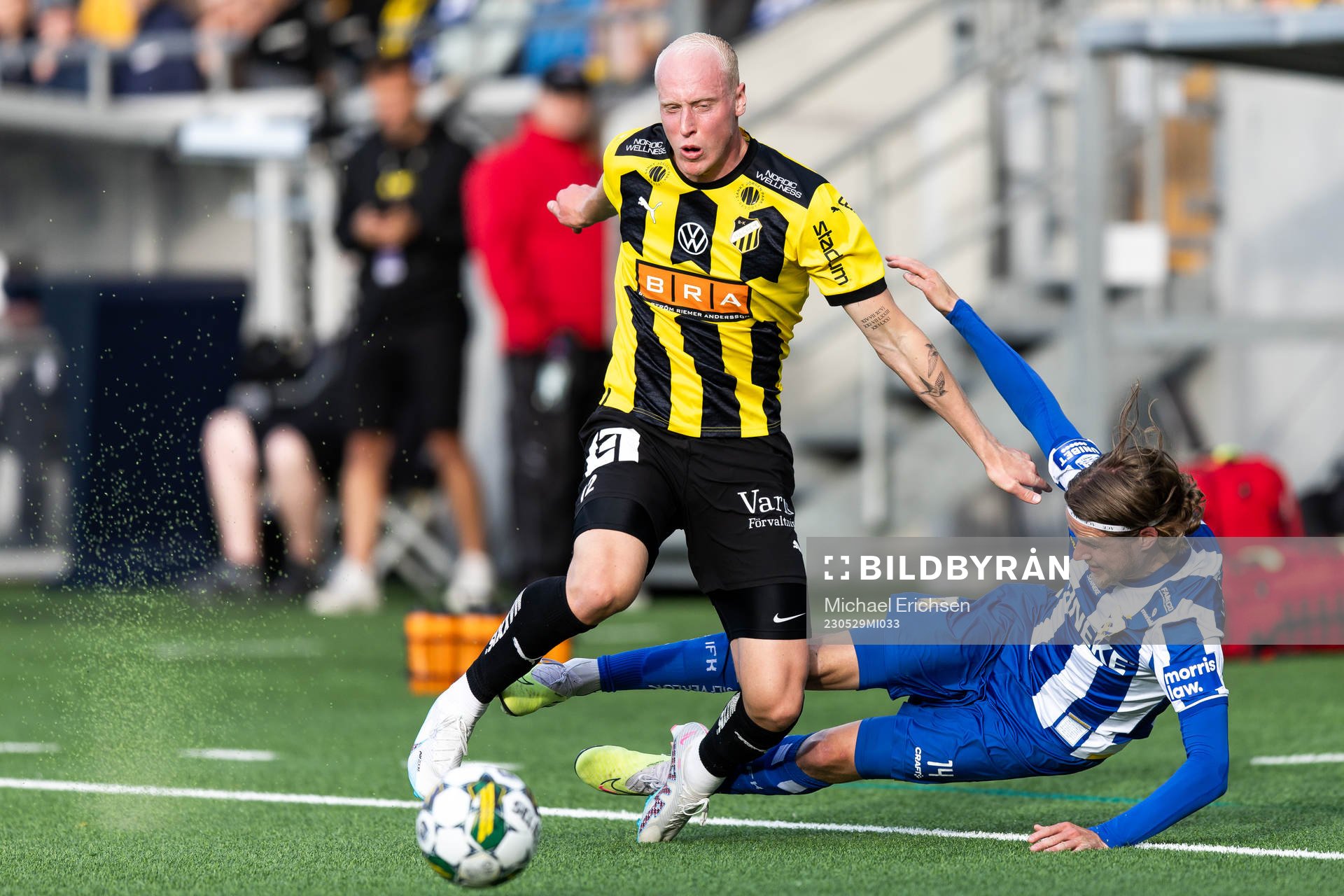 Häckens Valgeir Fridriksson och IFK Göteborgs Gustaf