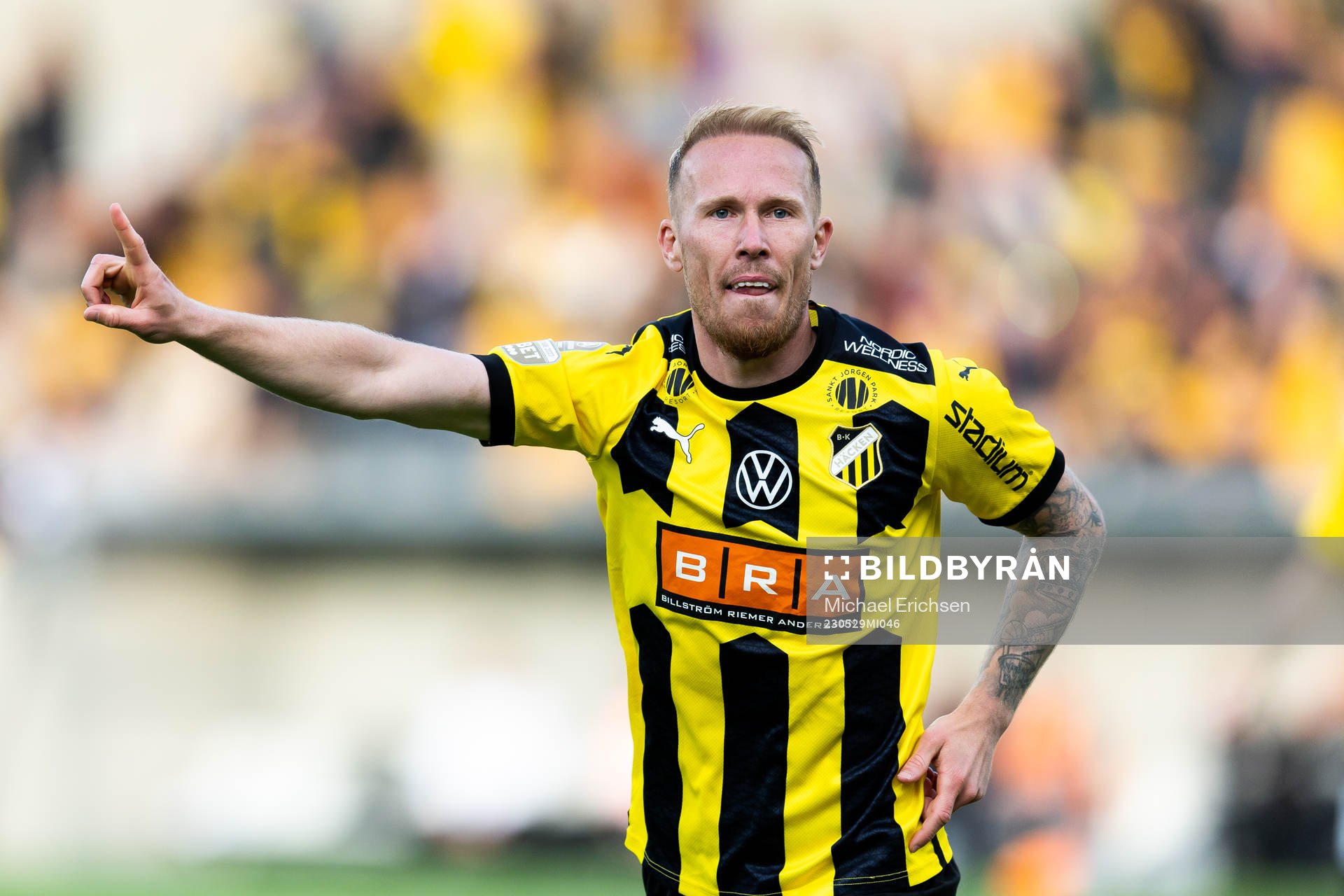 Häckens Mikkel Rygaard Jensen jublar