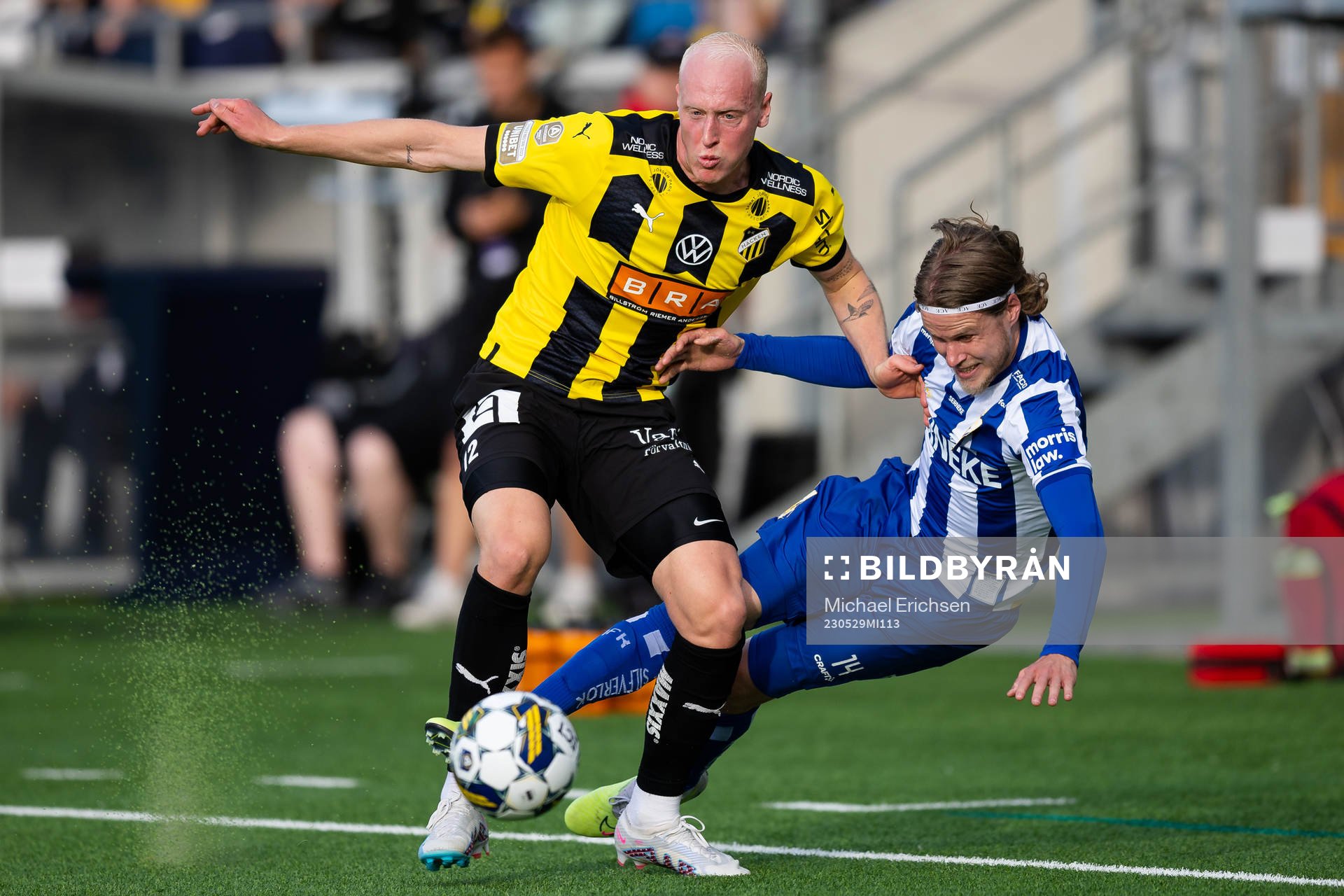 Häckens Valgeir Fridriksson och IFK Göteborgs Gustaf