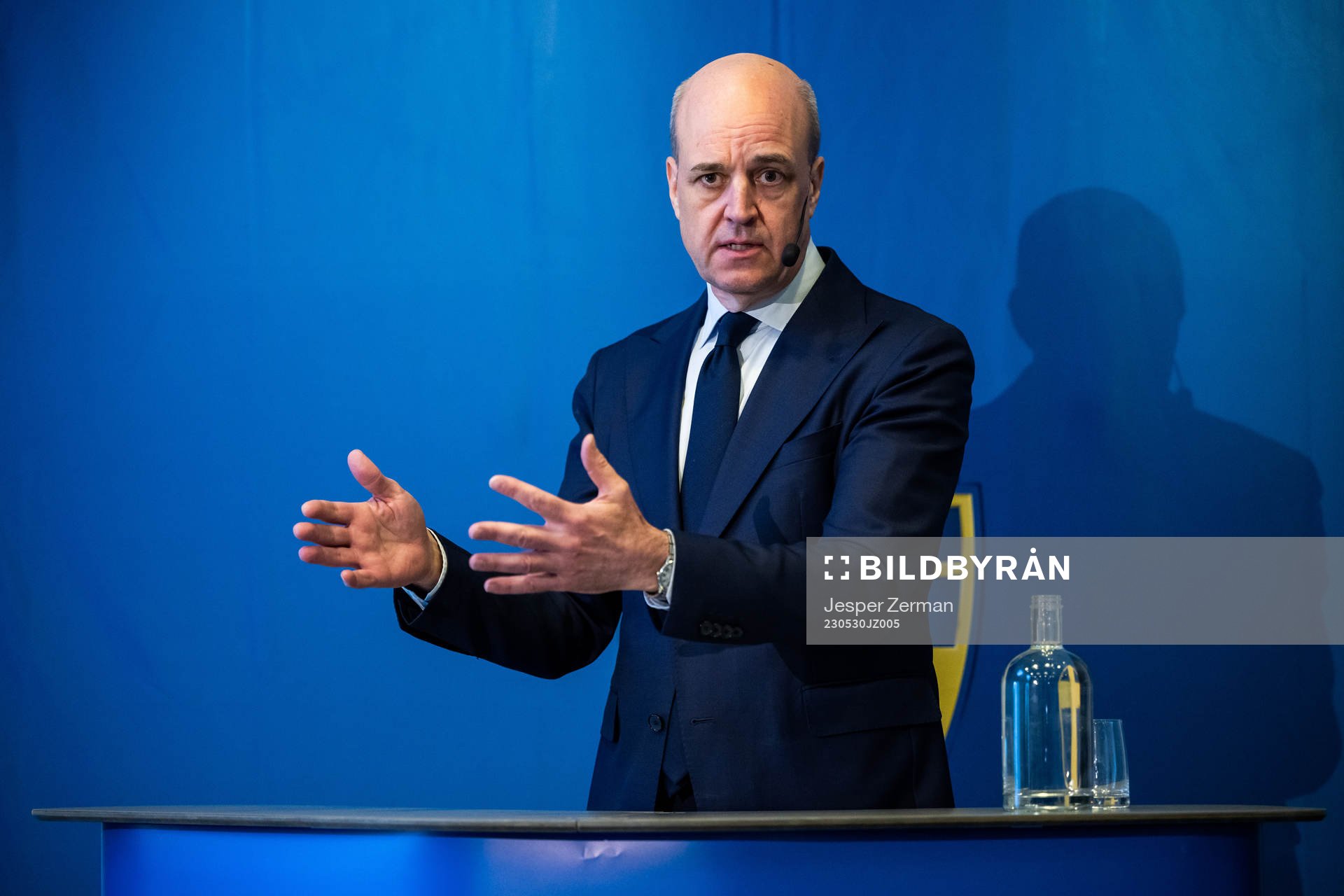 Svenska Fotbollförbundets ordförande Fredrik Reinfeldt