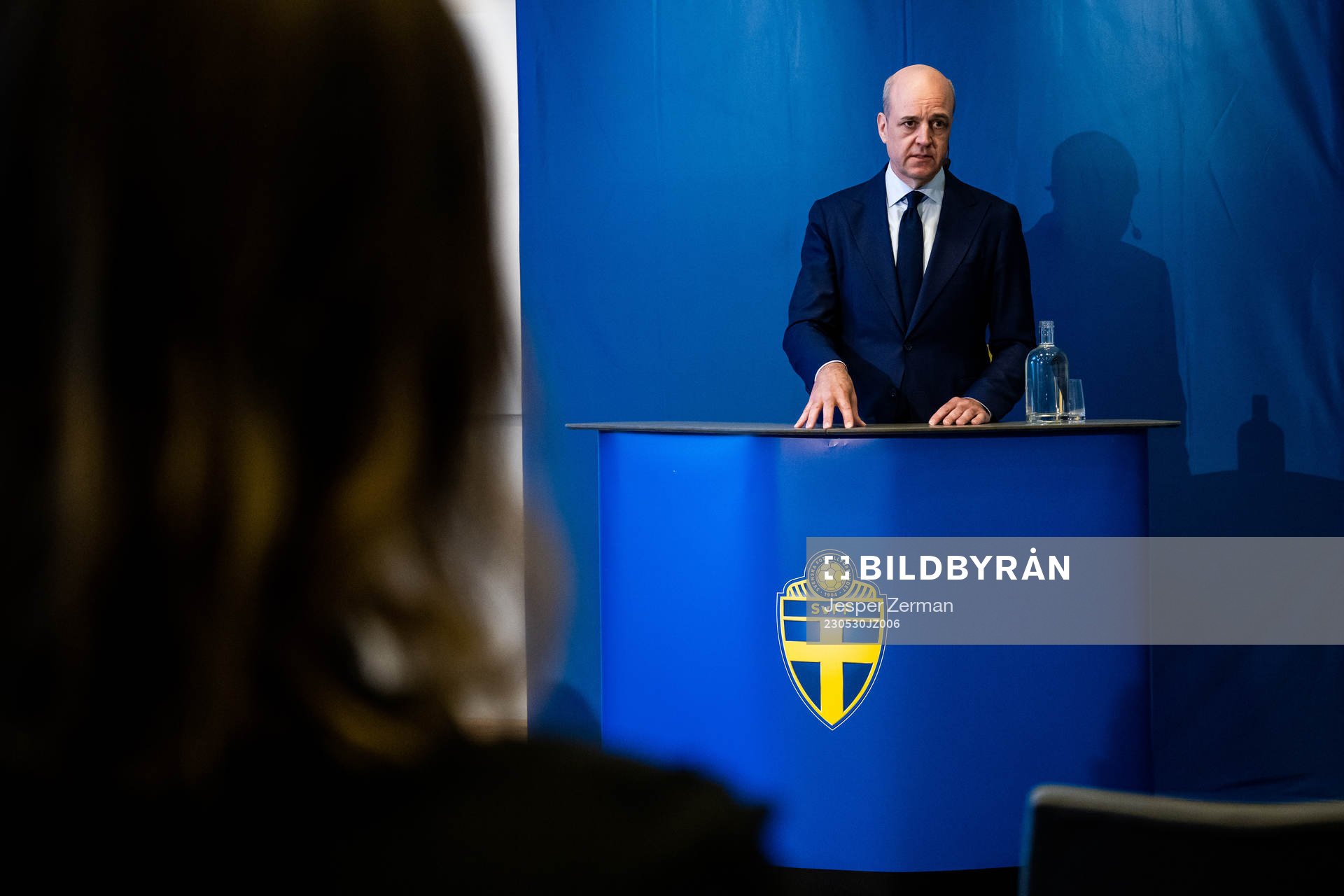 Svenska Fotbollförbundets ordförande Fredrik Reinfeldt