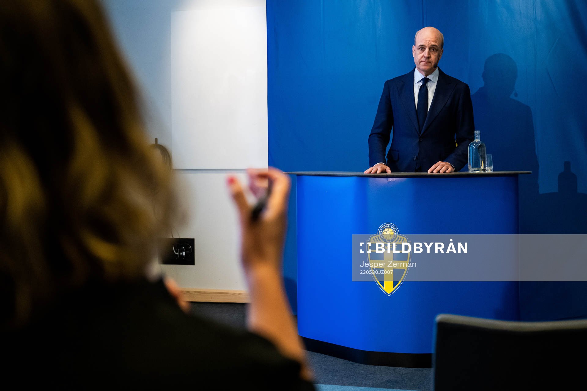 Svenska Fotbollförbundets ordförande Fredrik Reinfeldt