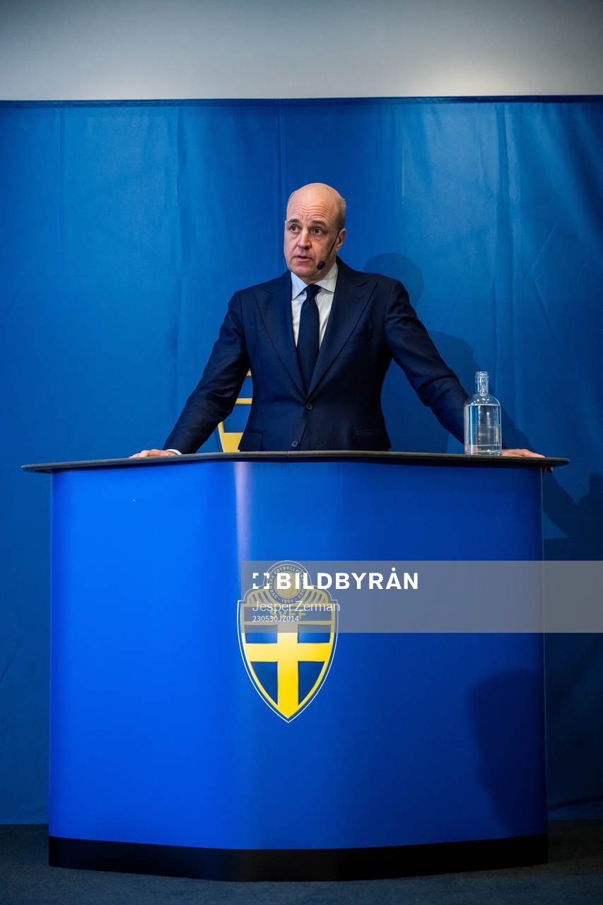 Svenska Fotbollförbundets ordförande Fredrik Reinfeldt
