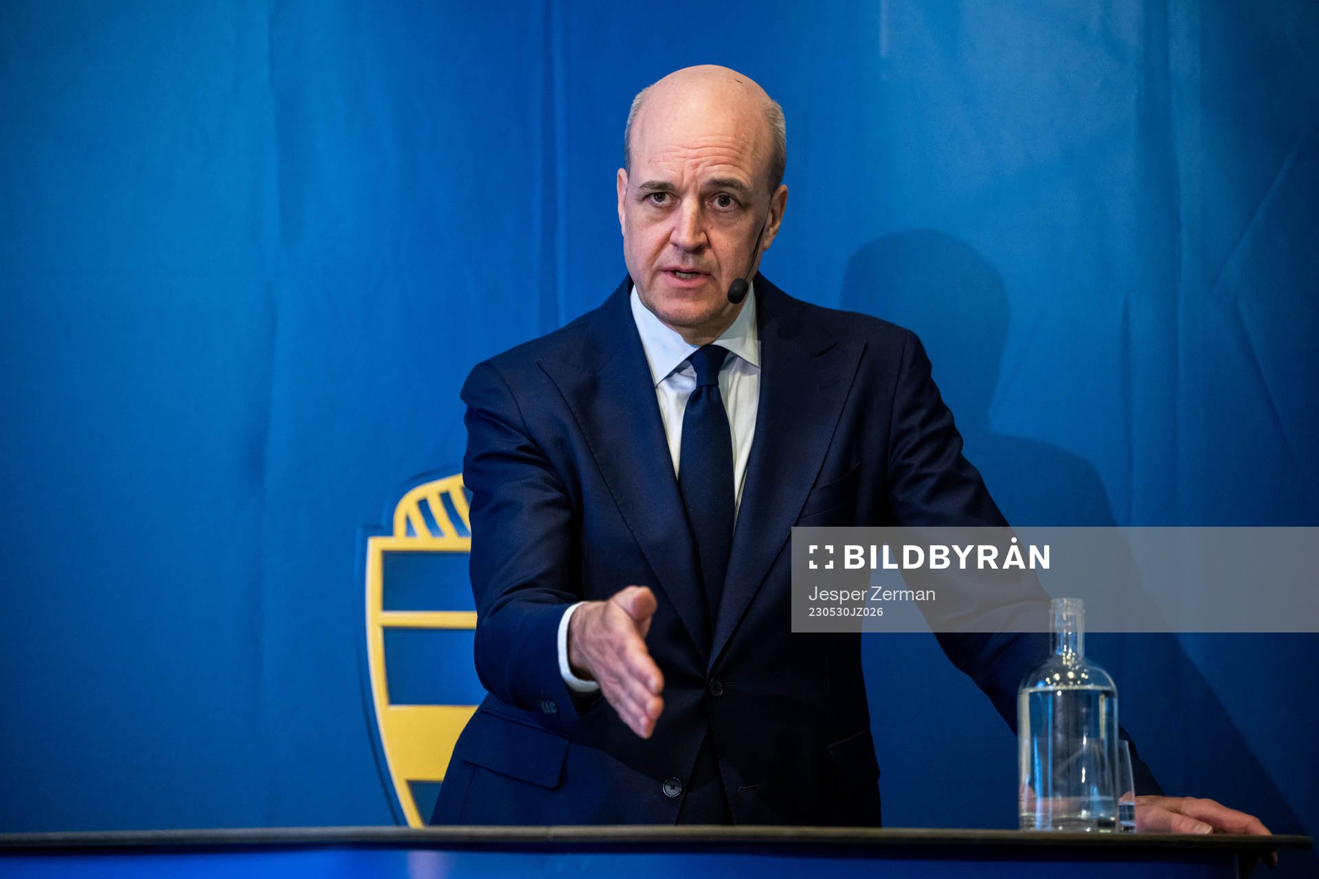 Svenska Fotbollförbundets ordförande Fredrik Reinfeldt