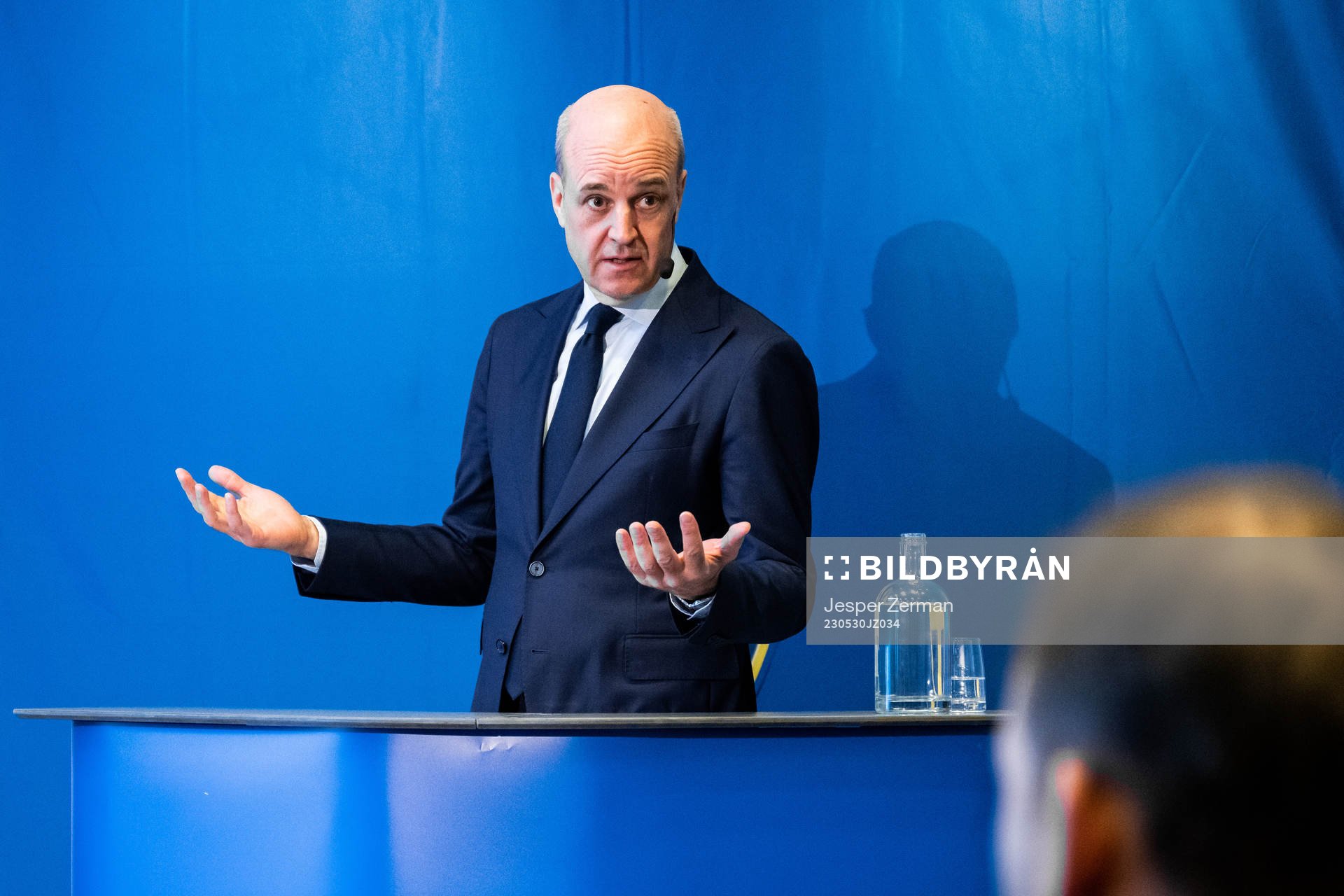 Svenska Fotbollförbundets ordförande Fredrik Reinfeldt