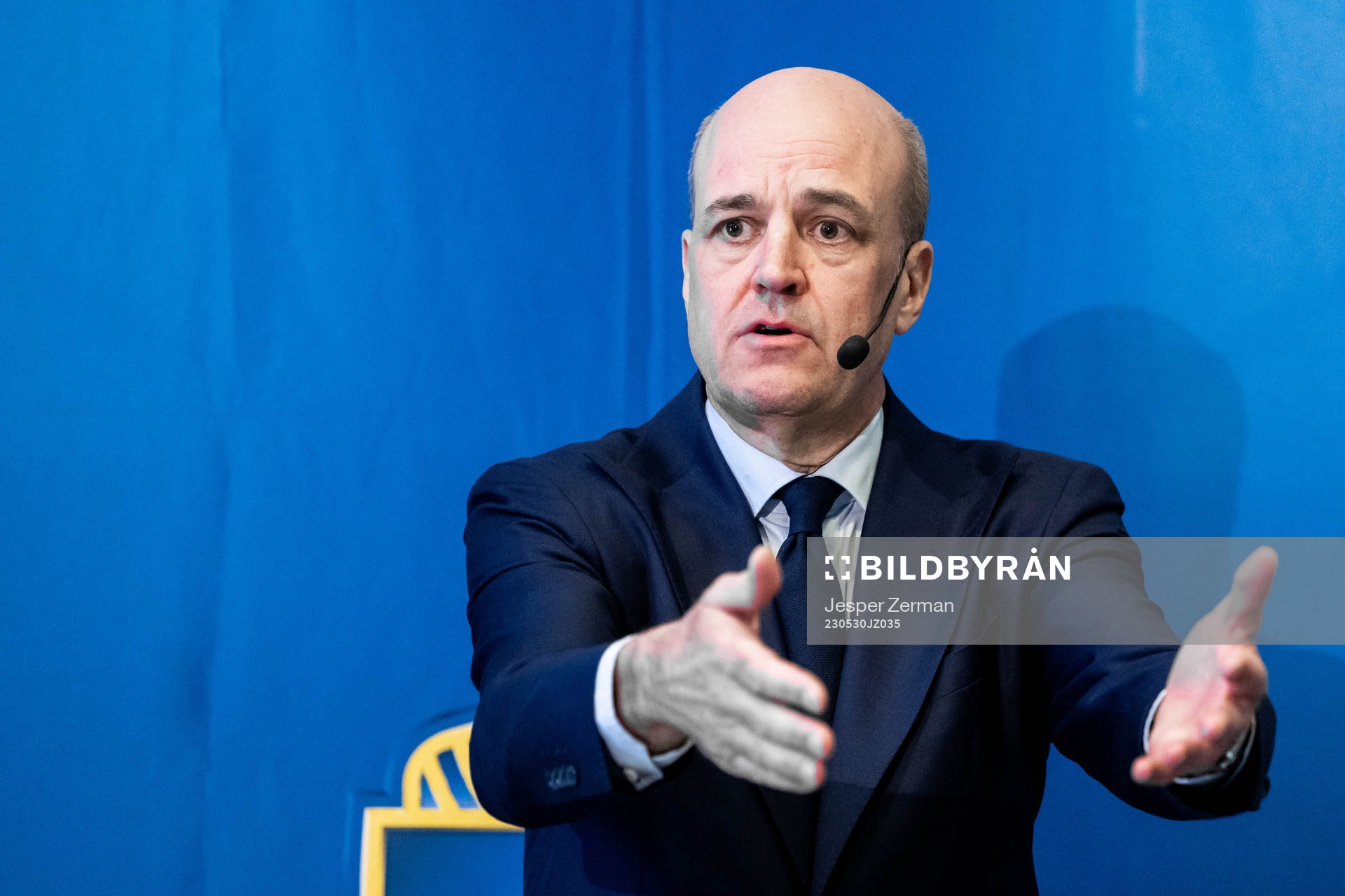 Svenska Fotbollförbundets ordförande Fredrik Reinfeldt