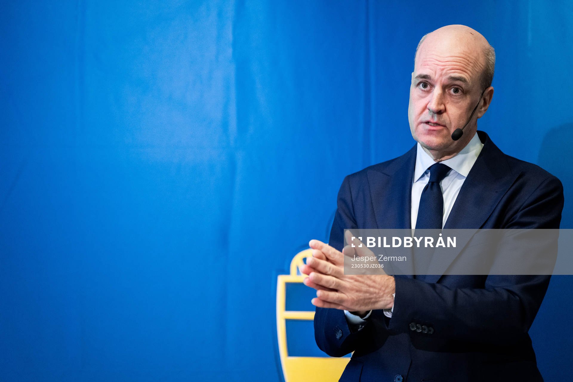 Svenska Fotbollförbundets ordförande Fredrik Reinfeldt