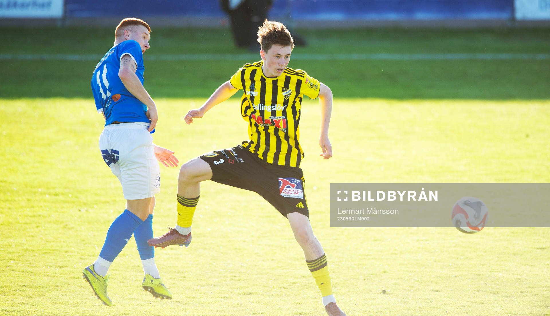 IFK Hässleholms Gustav Persson i matchen i DM mellan IFK