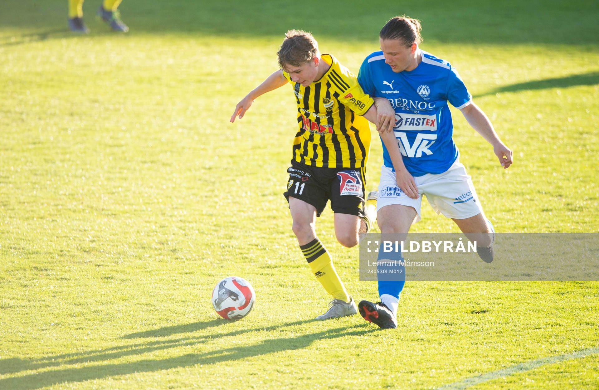 IFK Hässleholms Noa Flink i matchen i DM mellan IFK Hässleholm och Bjärnum i Hässleholm 30 maj 2023.