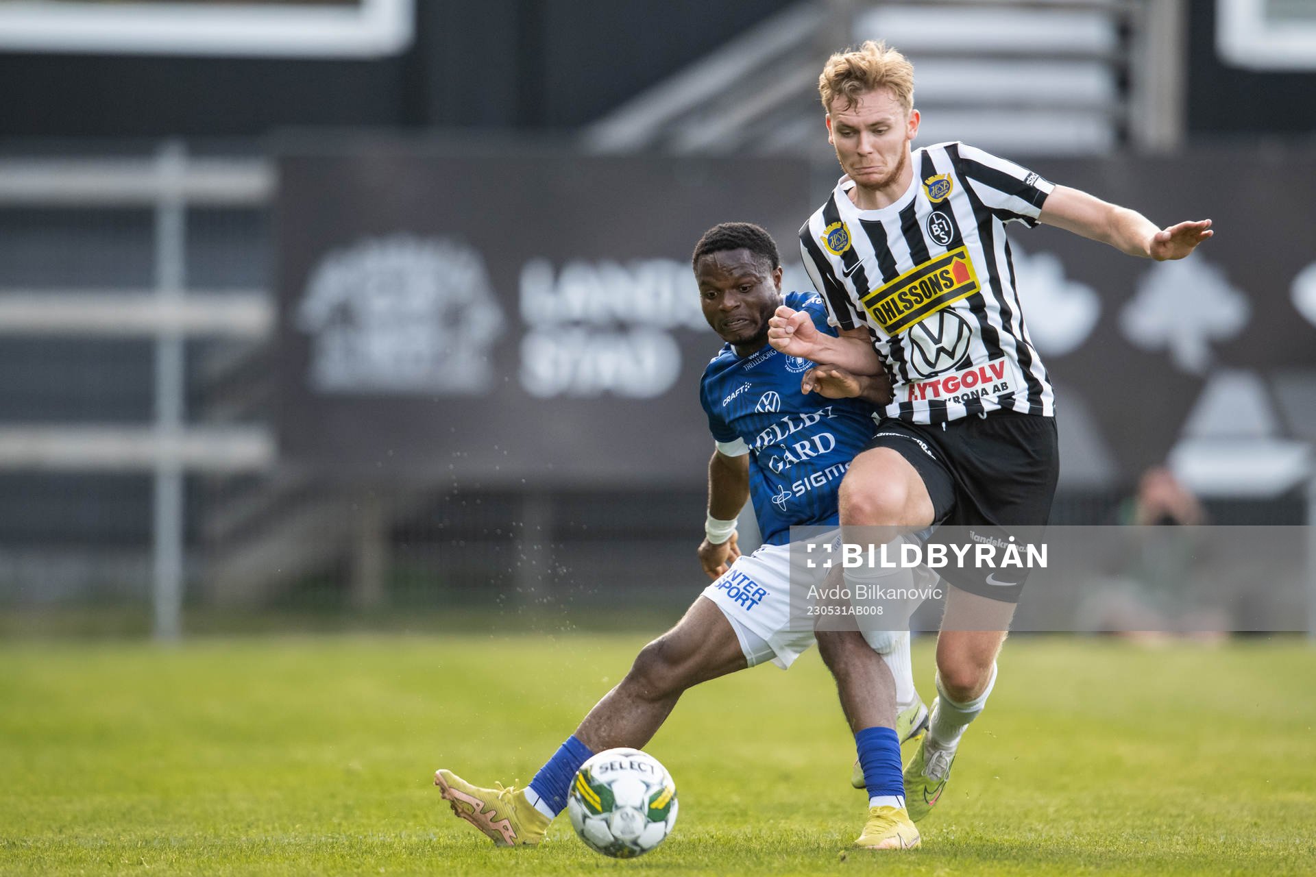 Trelleborgs Henry Offia och Landskronas Melker Jonsson
