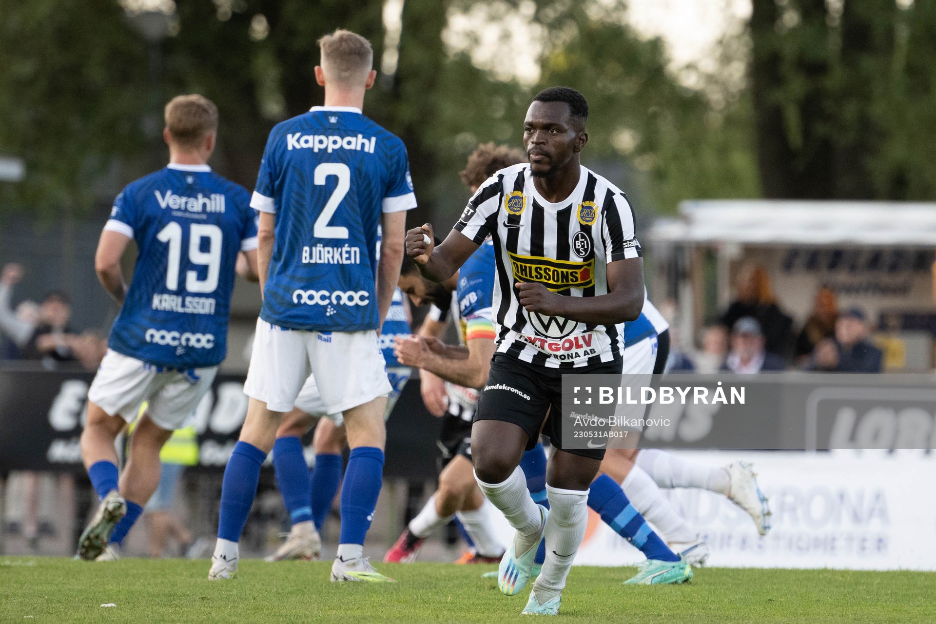 Landskronas Kofi Asare jublar