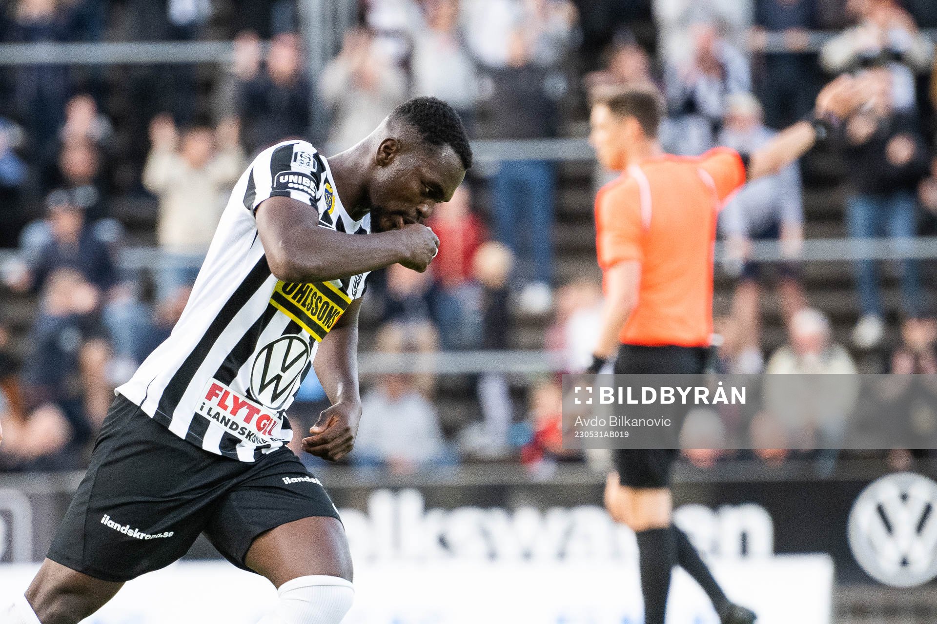 Landskronas Kofi Asare jublar
