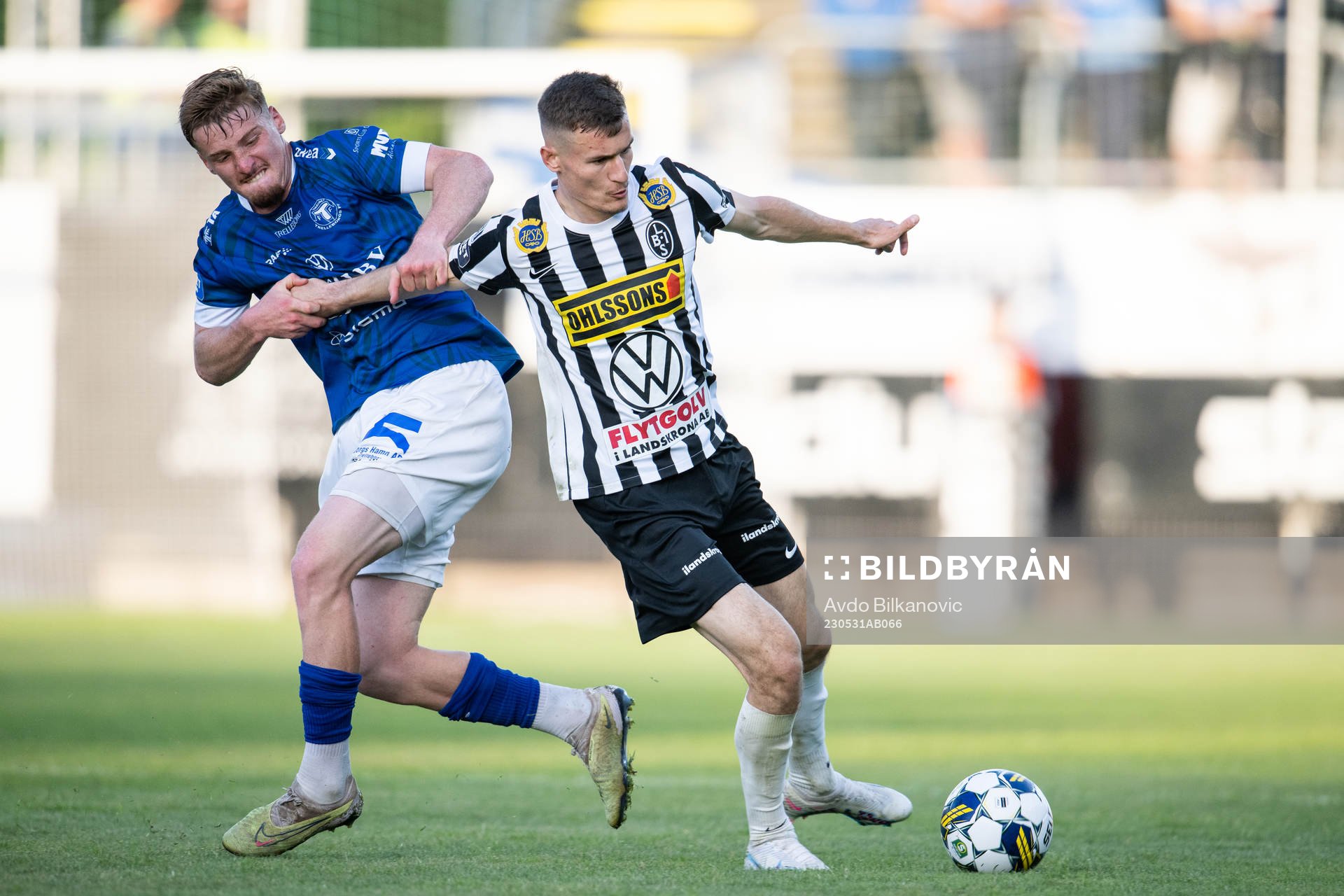 Landskronas Robin Dzabic och Trelleborgs Markus Björkqvist