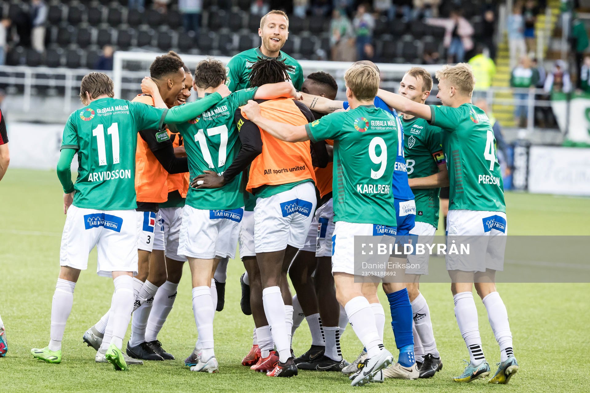 Brages spelarna jublar
