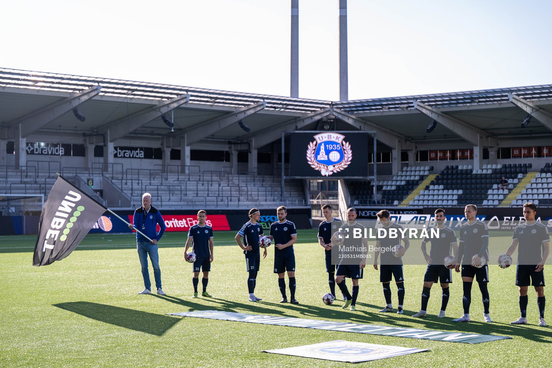 Utsiktens spelare vid line-up