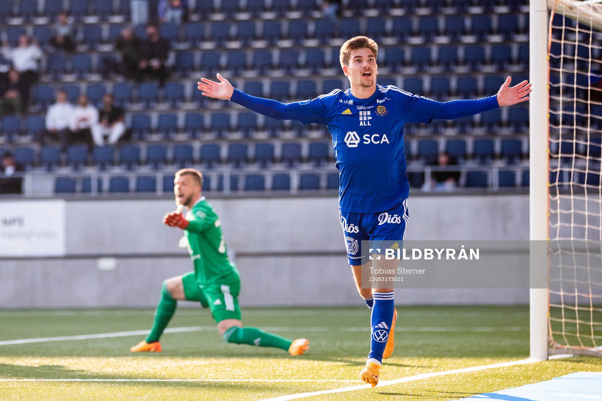 GIF Sundsvalls Johan Bengtsson jublar