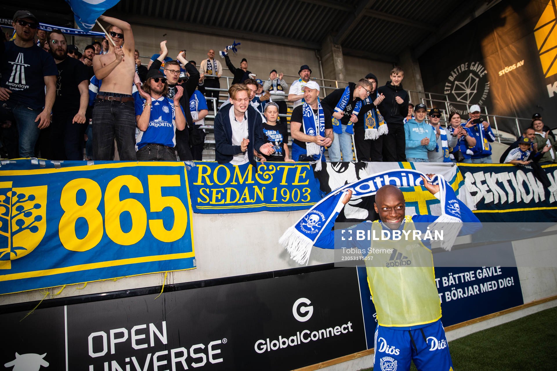 GIF Sundsvalls Moonga Simba jublar