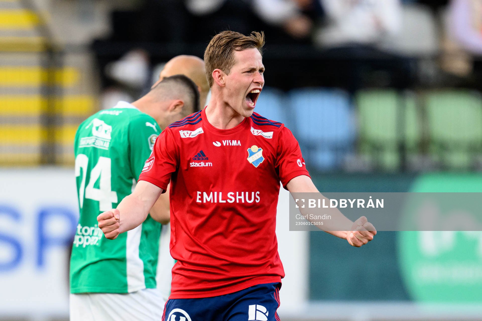 Östers Alex Thor Hauksson jublar