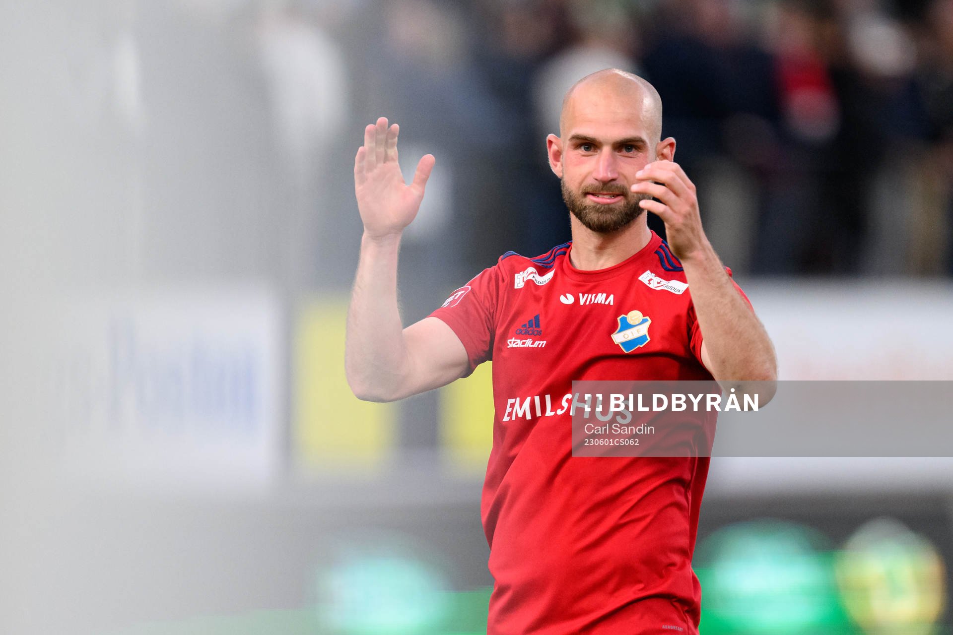 Östers Sebastian Hedlund jublar