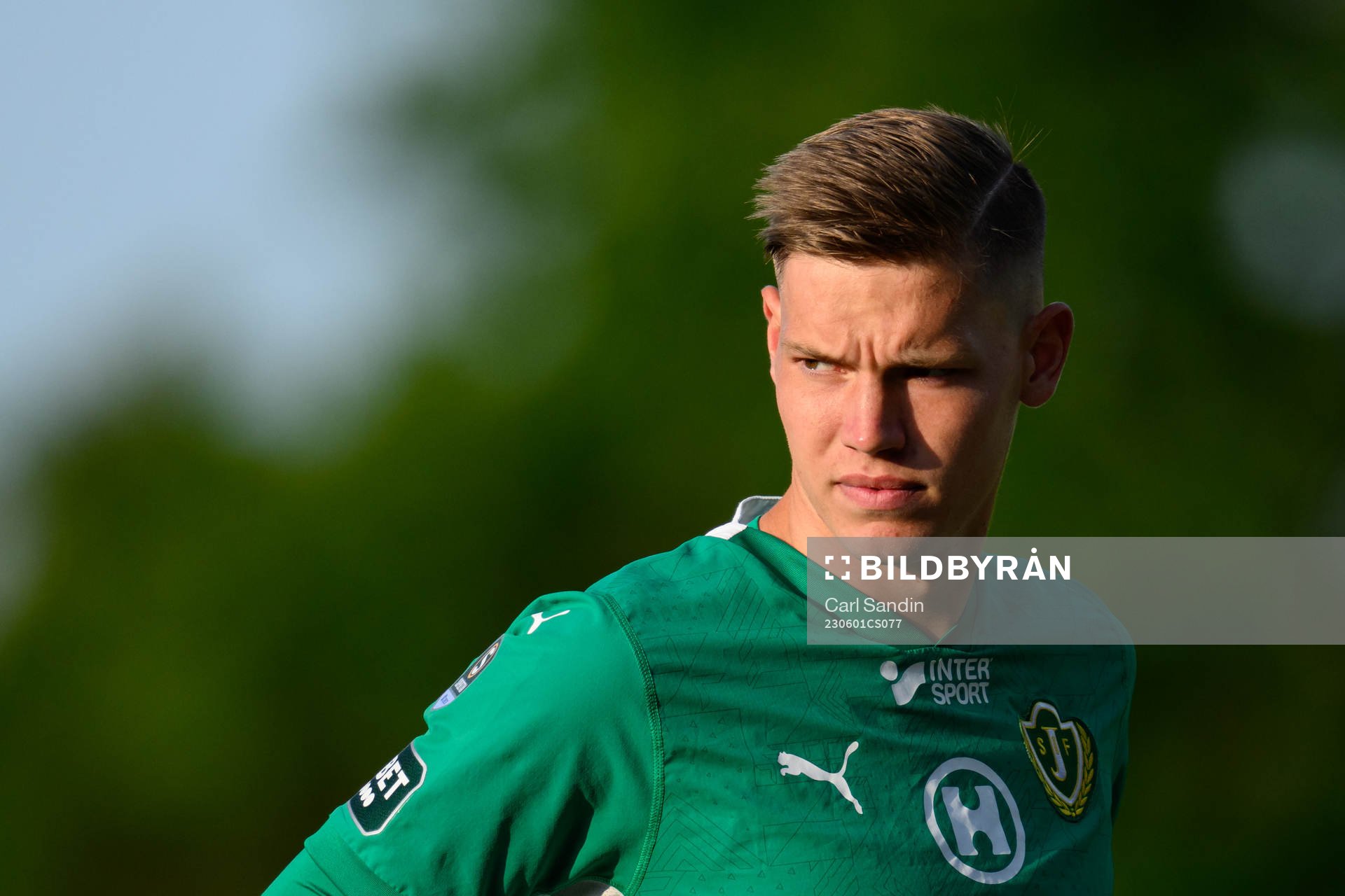 Jönköpings Södras Taylor Silverholt vid lineup innan