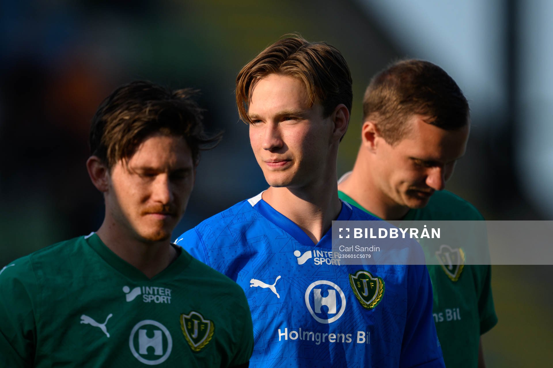 Jönköpings Södras målvakt David Celic vid lineup innan