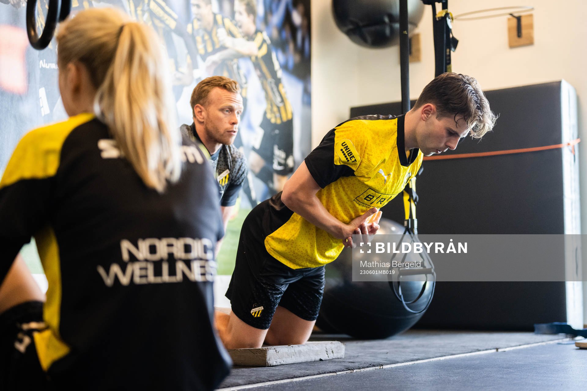 Lisa Löwing, fystränare Kári Sveinsson och Lars Olden