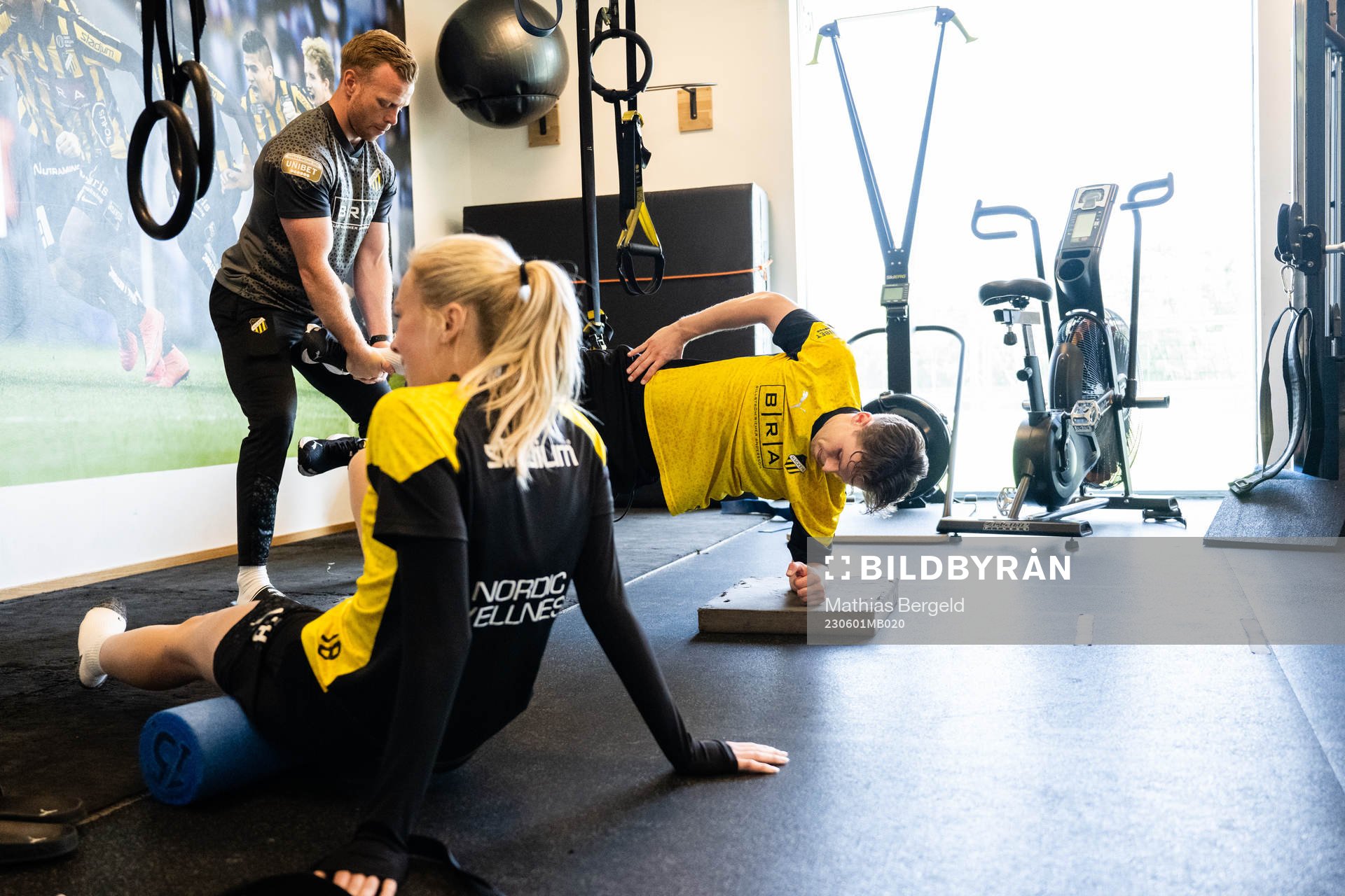Lisa Löwing, fystränare Kári Sveinsson och Lars Olden