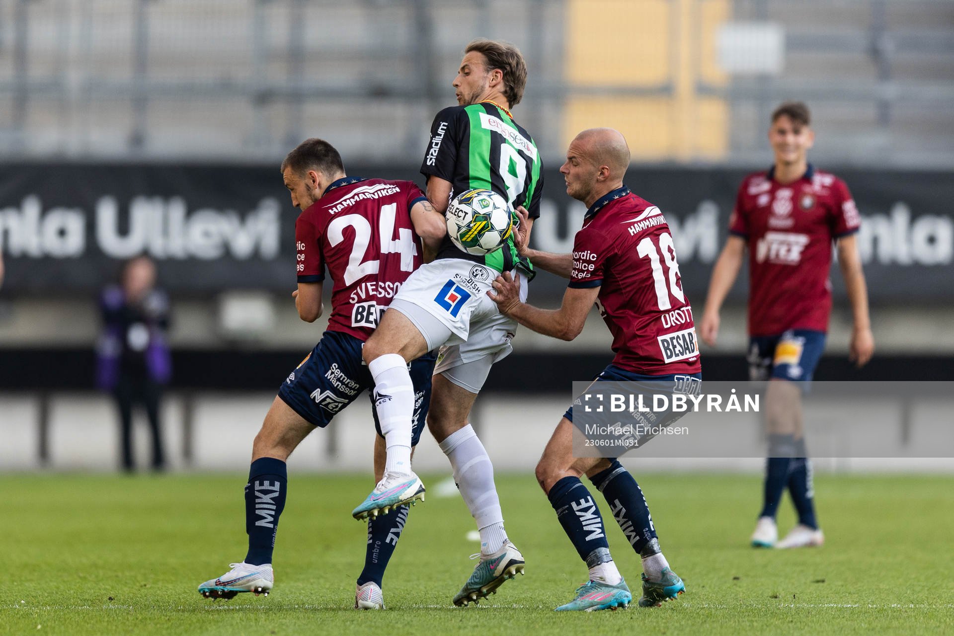 Örgrytes William Svensson  och Jonathan Drott mot GAISs