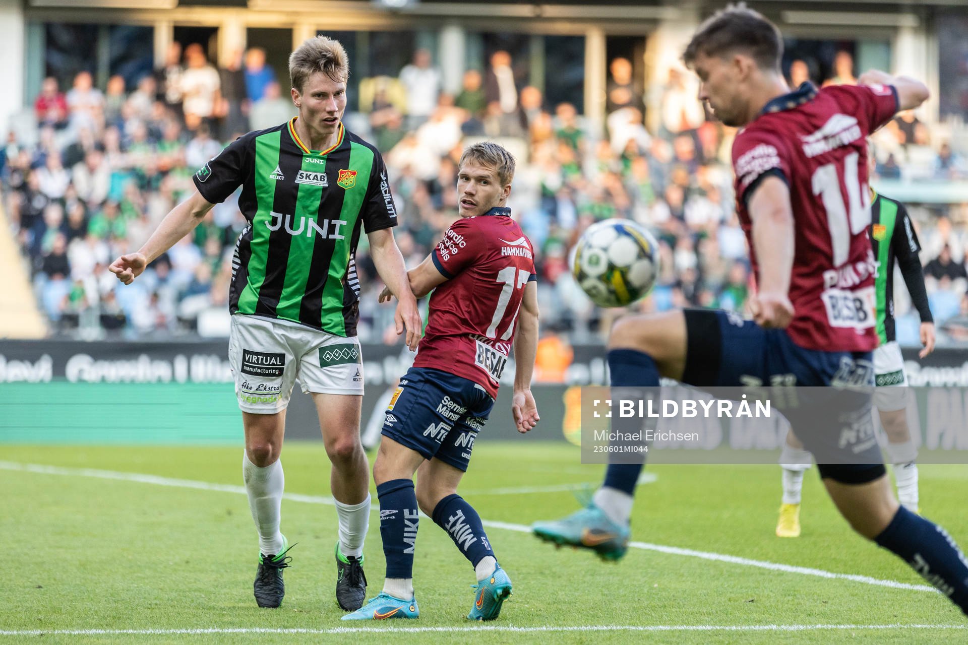 GAIS Filip Beckman och Örgrytes Hampus Dahlqvist