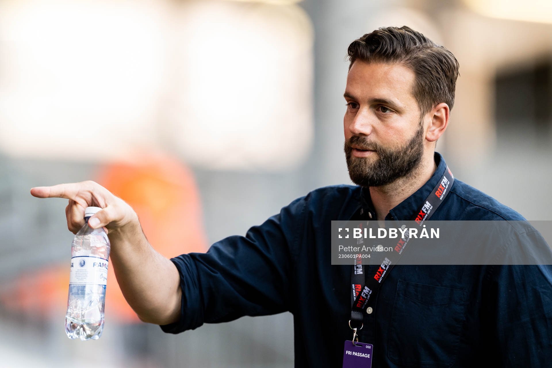 Helsingborgs tf sportsligt ansvarig Mikael Dahlberg inför fotbollsmatchen i Superettan mellan Helsingborg och Skövde AIK den 1 juni 2023 i Helsingborg.