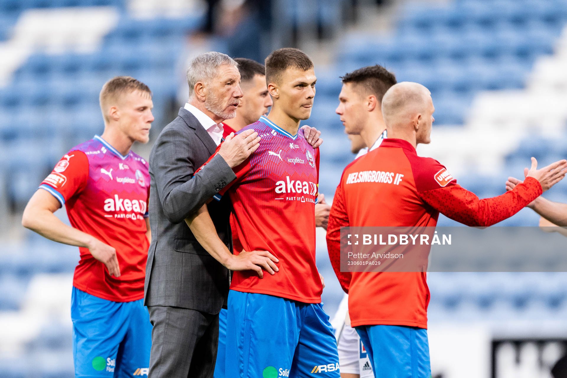 Helsingborgs tränare Stuart Baxter och Erik Ring deppar