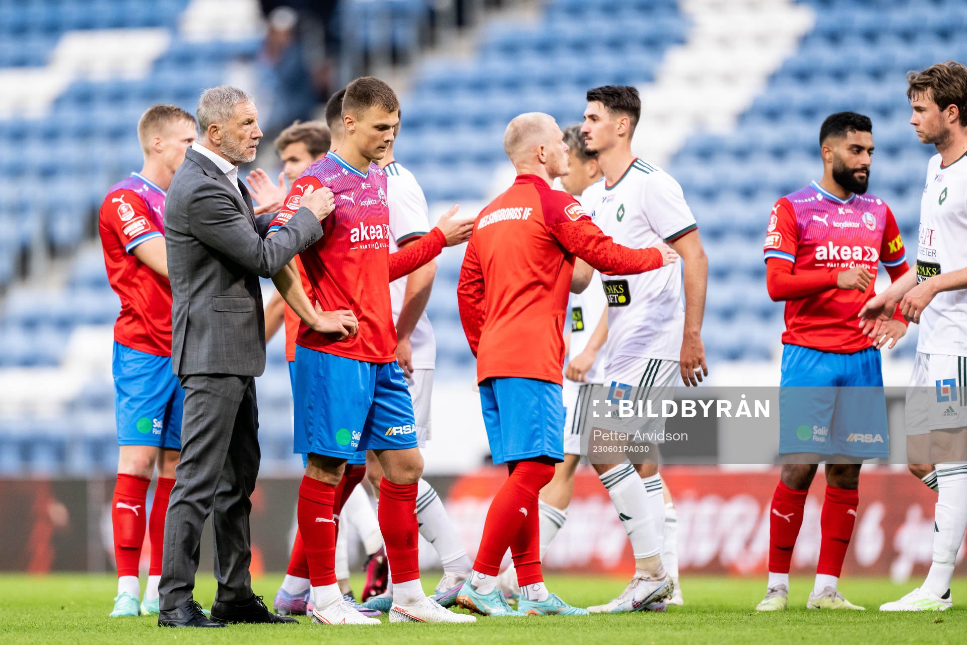 Helsingborgs tränare Stuart Baxter och Erik Ring deppar