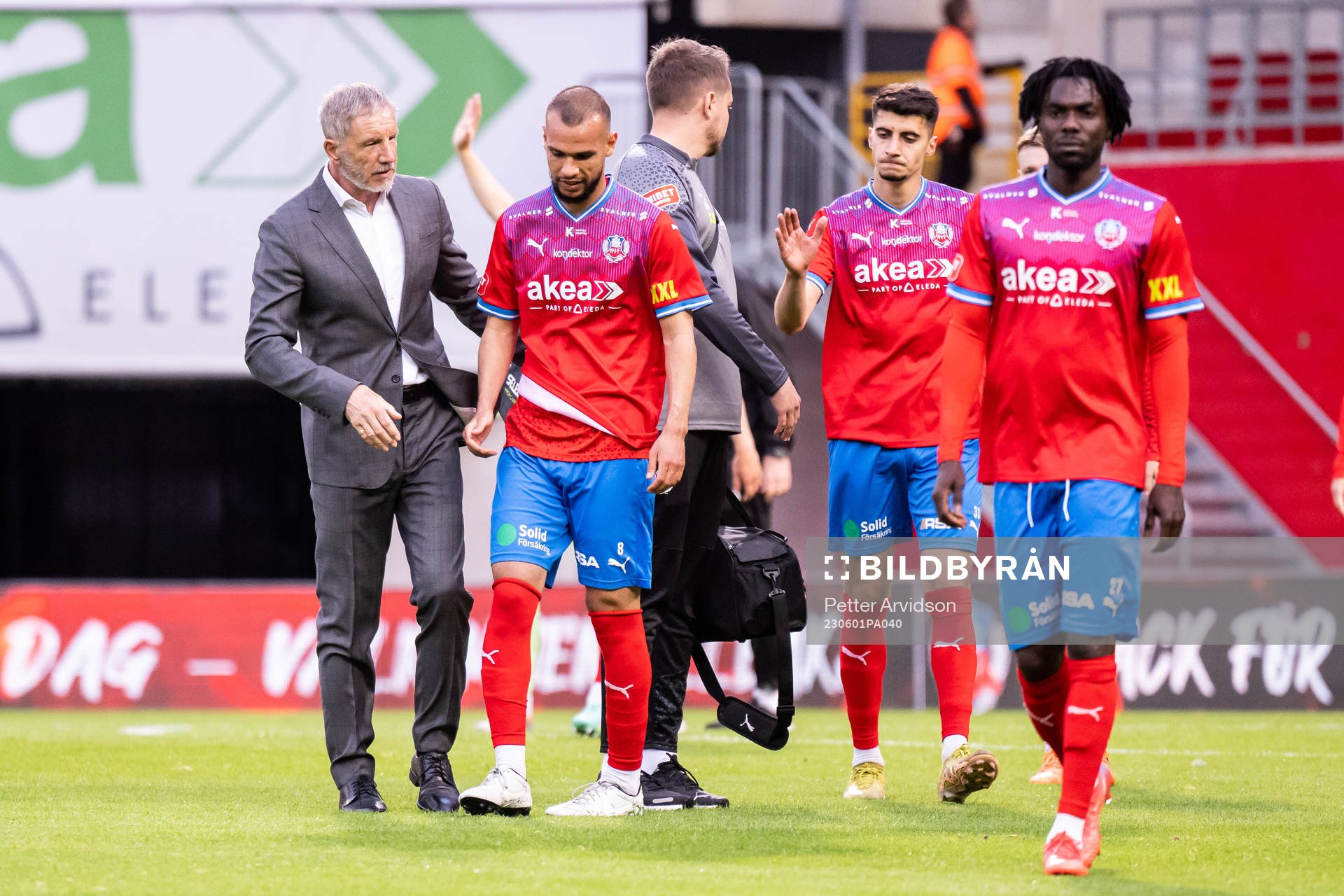 Helsingborgs tränare Stuart Baxter, Sumar Almadjed och