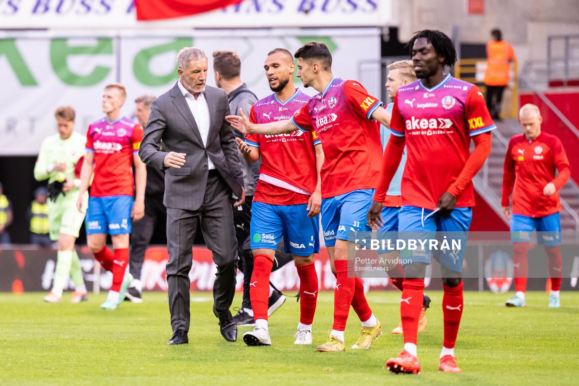 Helsingborgs tränare Stuart Baxter, Sumar Almadjed och