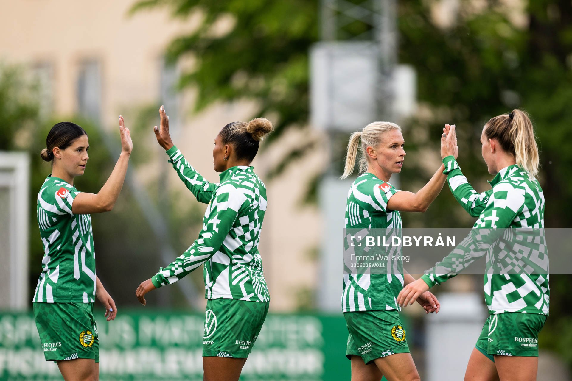 Hammarbys Kyra Cooney-Cross, Madelen Janogy, Jonna