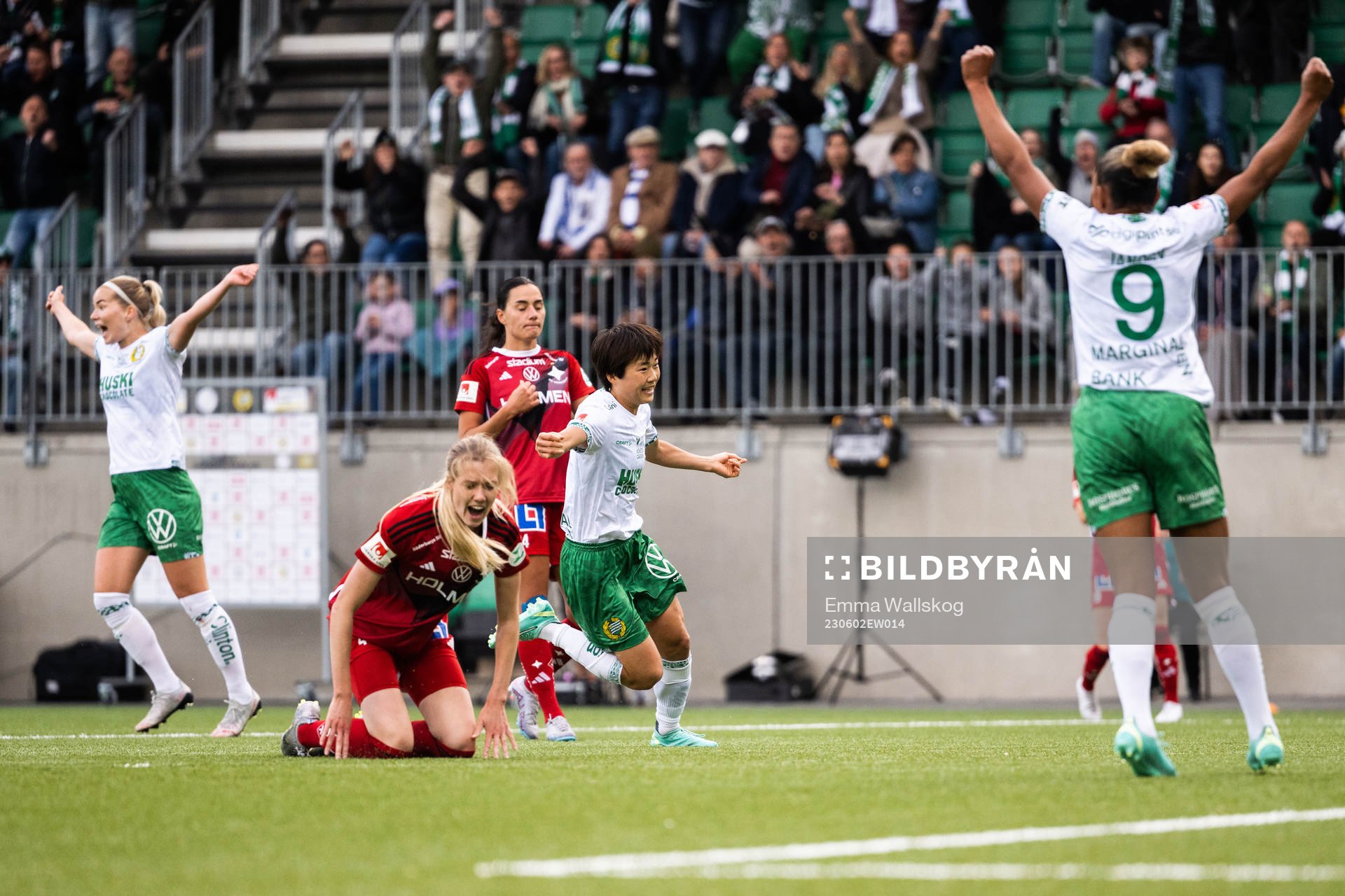 Hammarbys Maika Hamano jublar