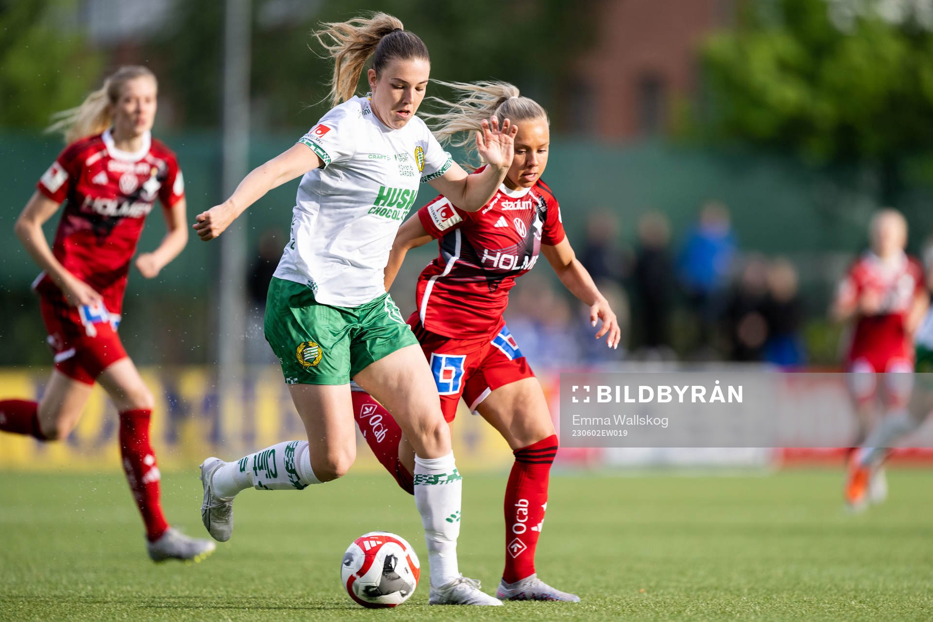 Hammarbys Emma Westin och IFK Norrköpings Jennie Egeriis
