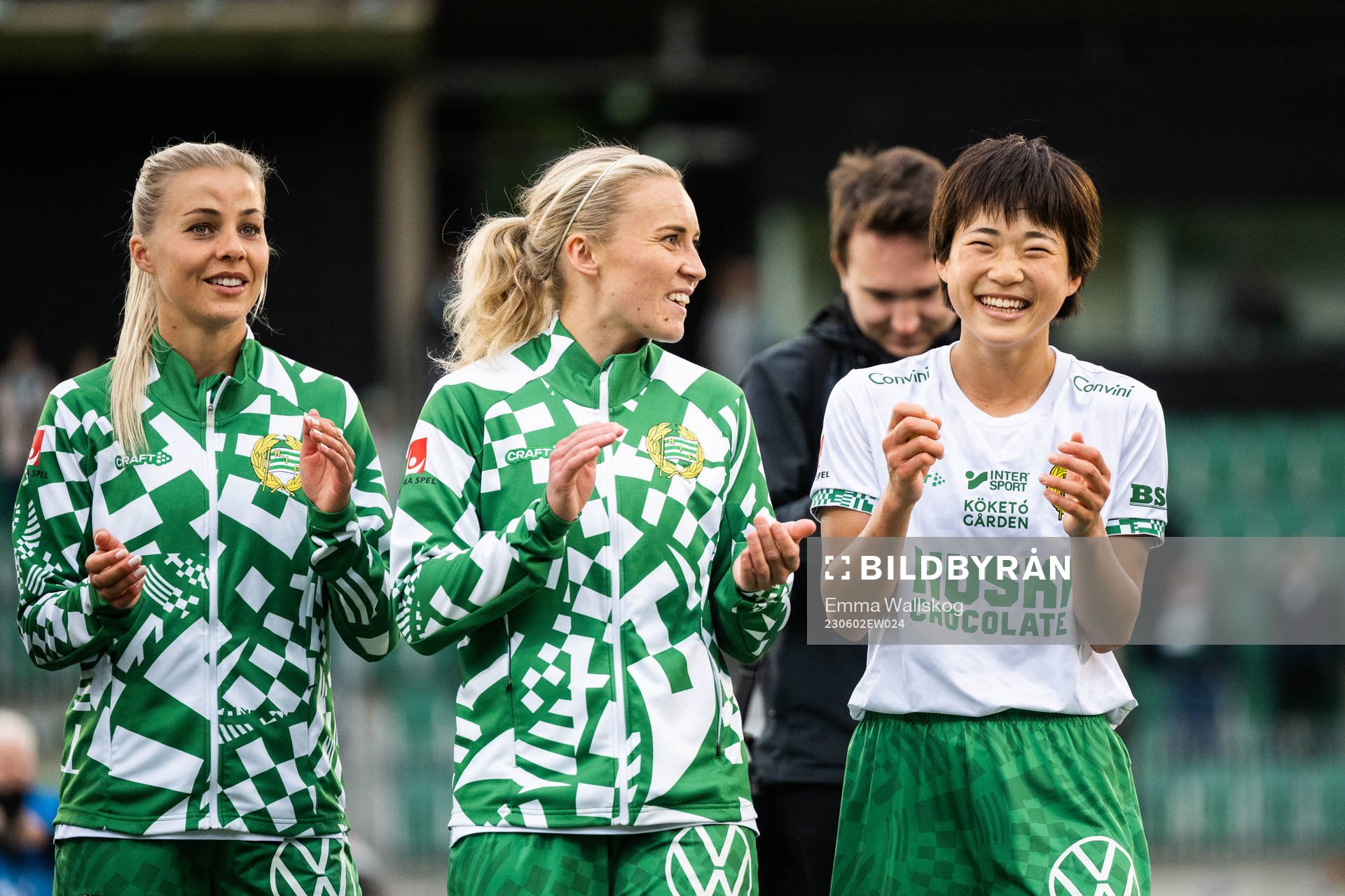 Hammarbys Lotta Ökvist, Ellen Gibson och Maika Hamano