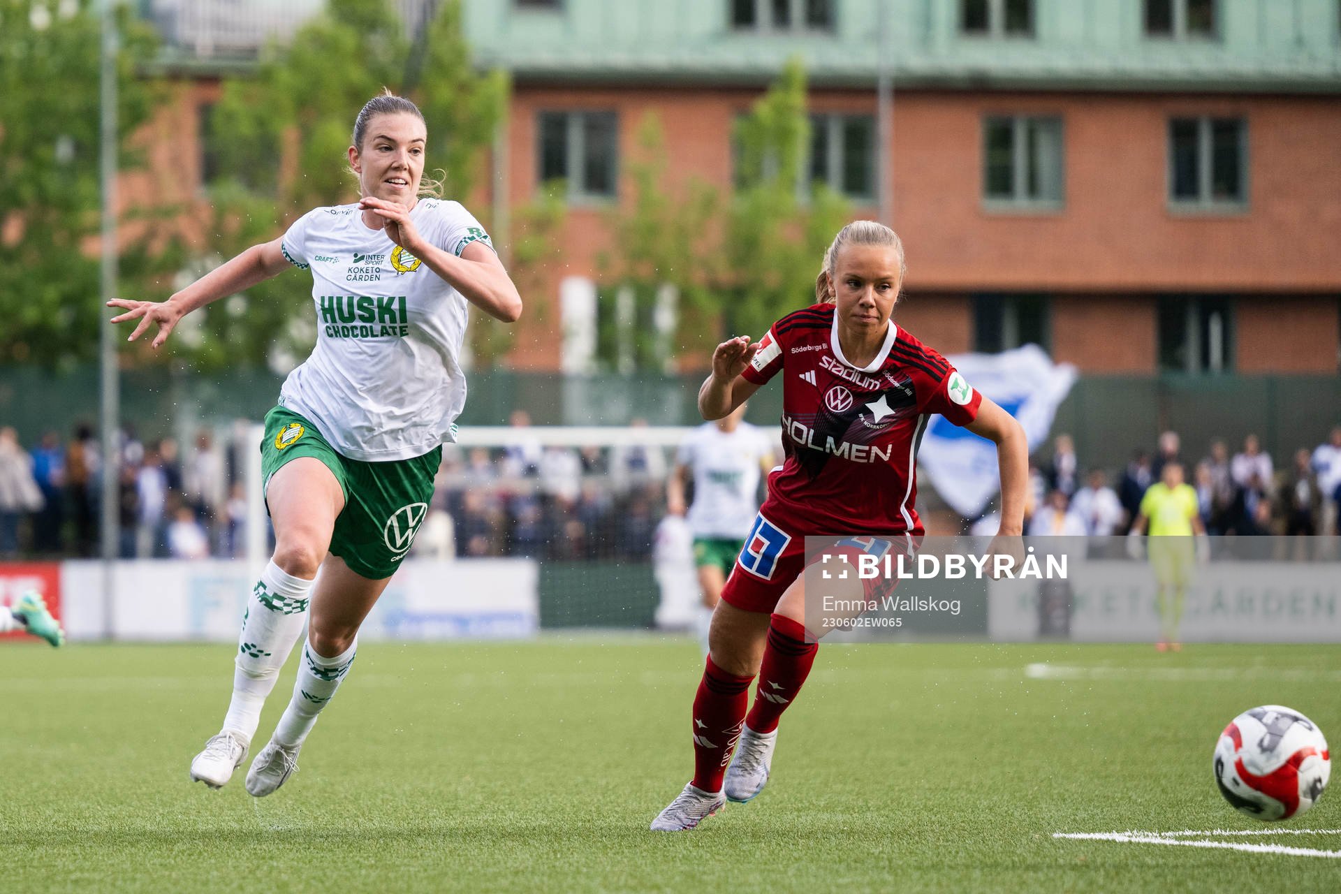 Hammarbys Emma Westin och IFK Norrköpings Jennie Egeriis