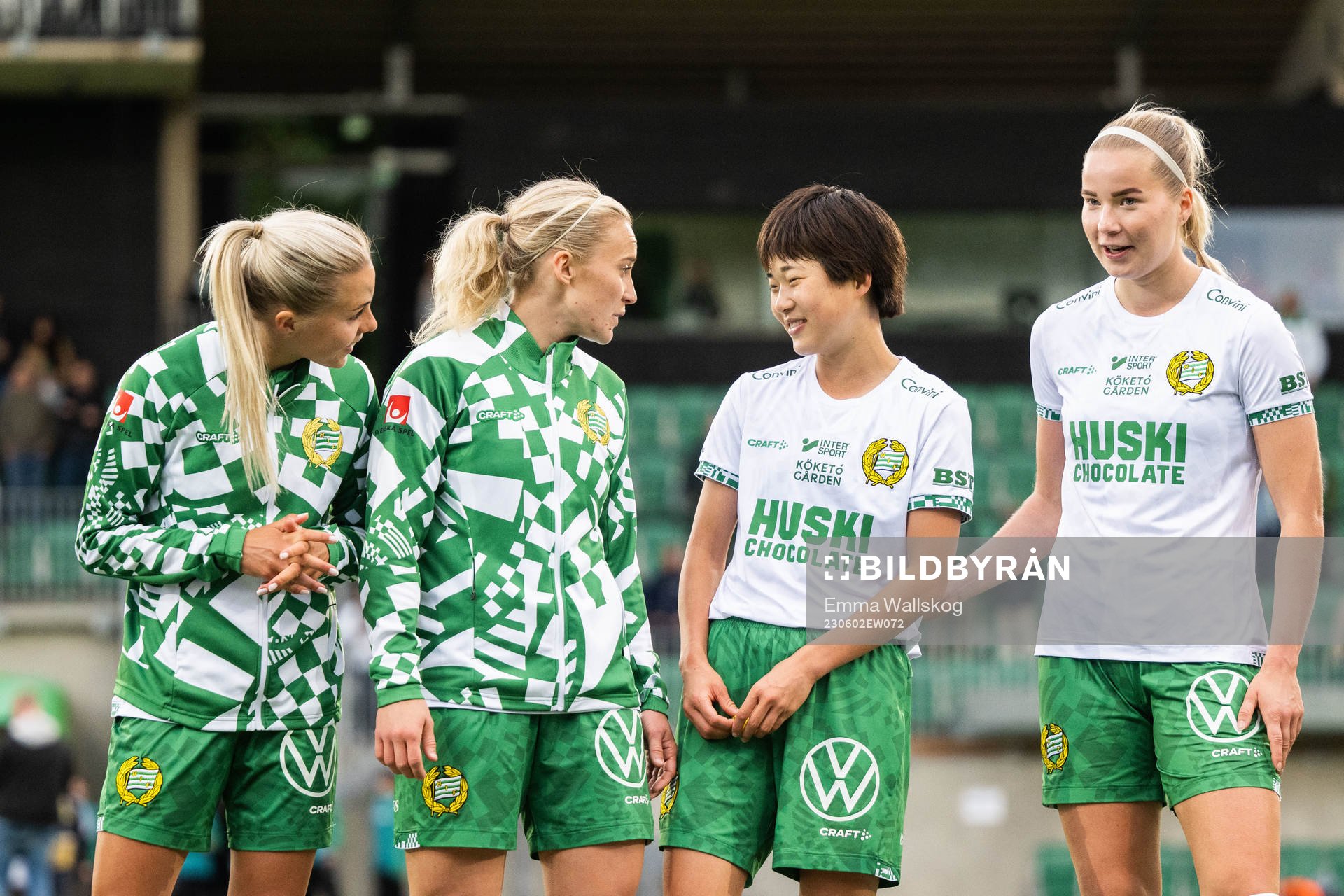 Hammarbys Lotta Ökvist, Ellen Gibson, Maika Hamano och Eva